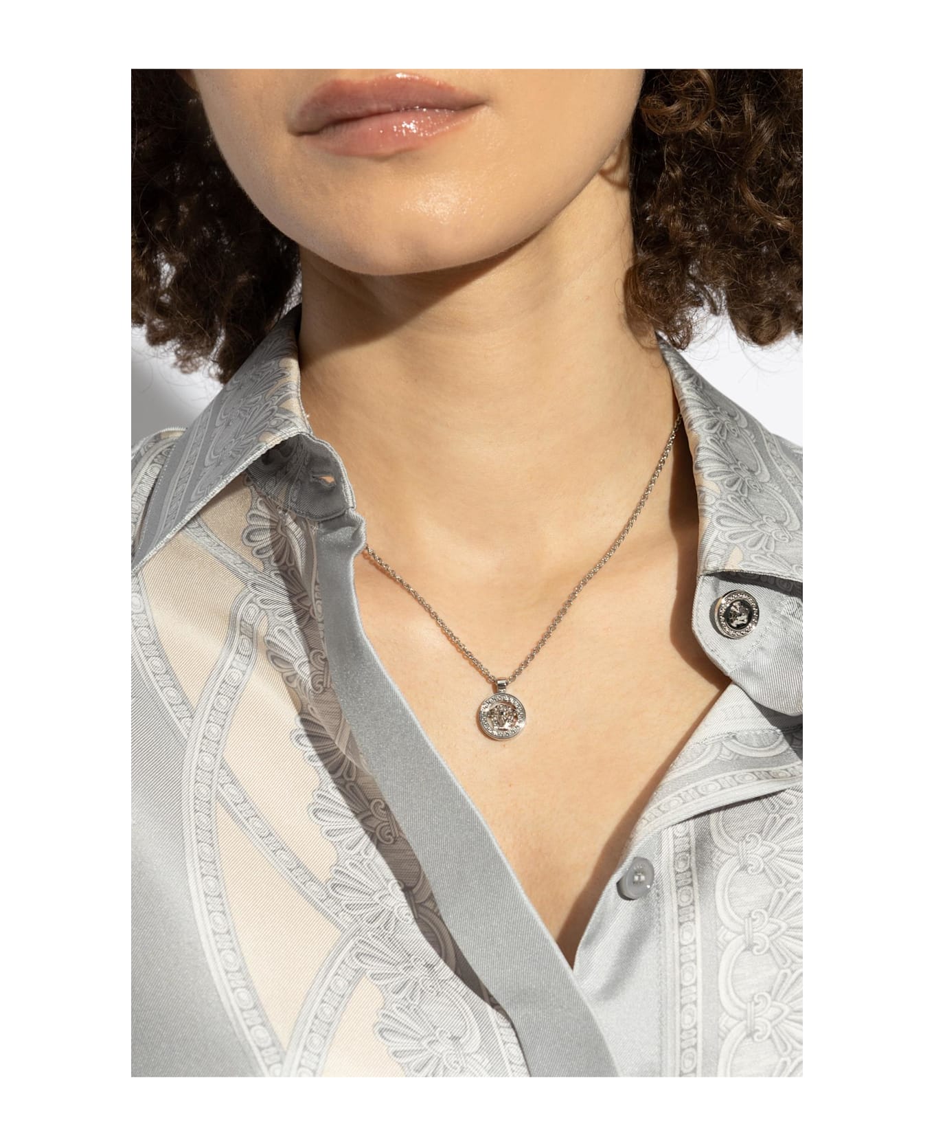 Versace Necklace With Pendant - Palladium