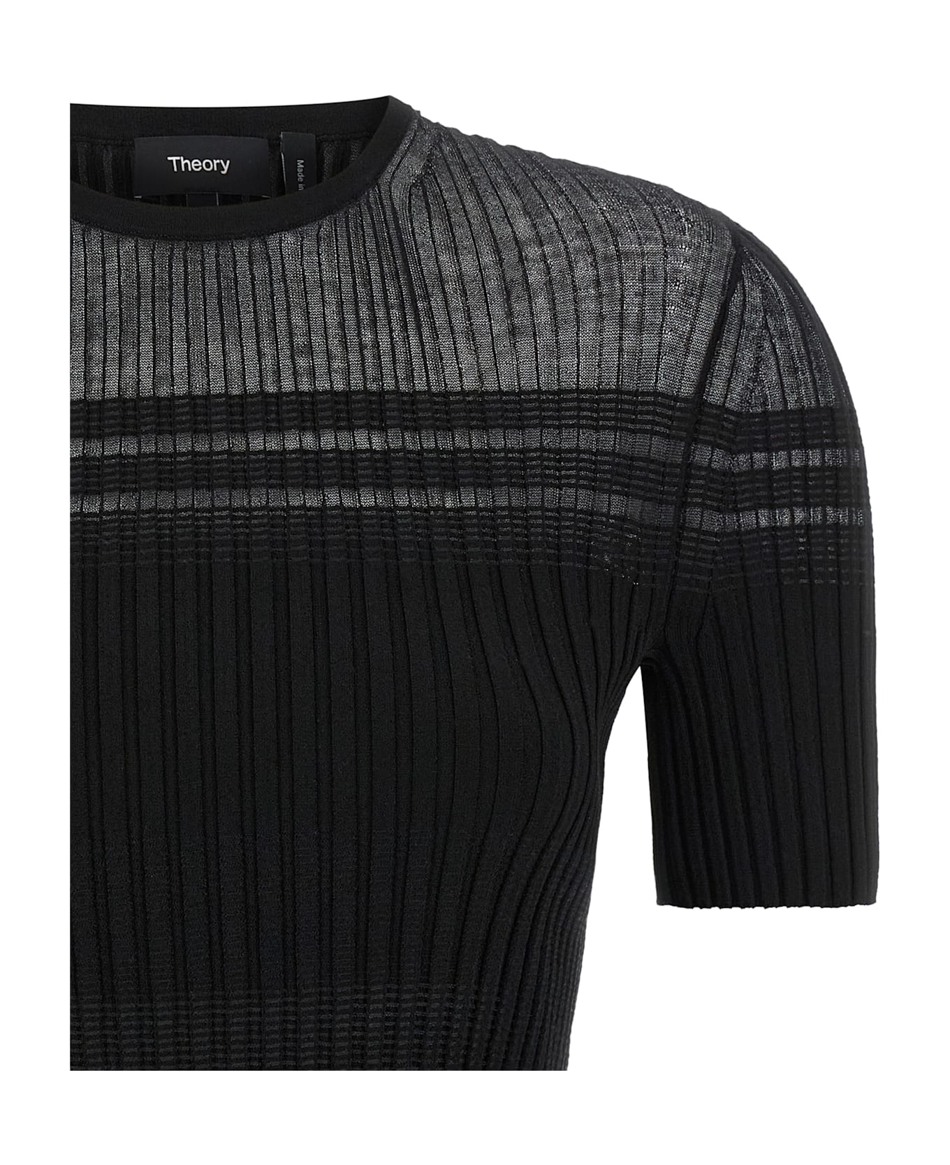 Theory Ribbed T-shirt - Black  