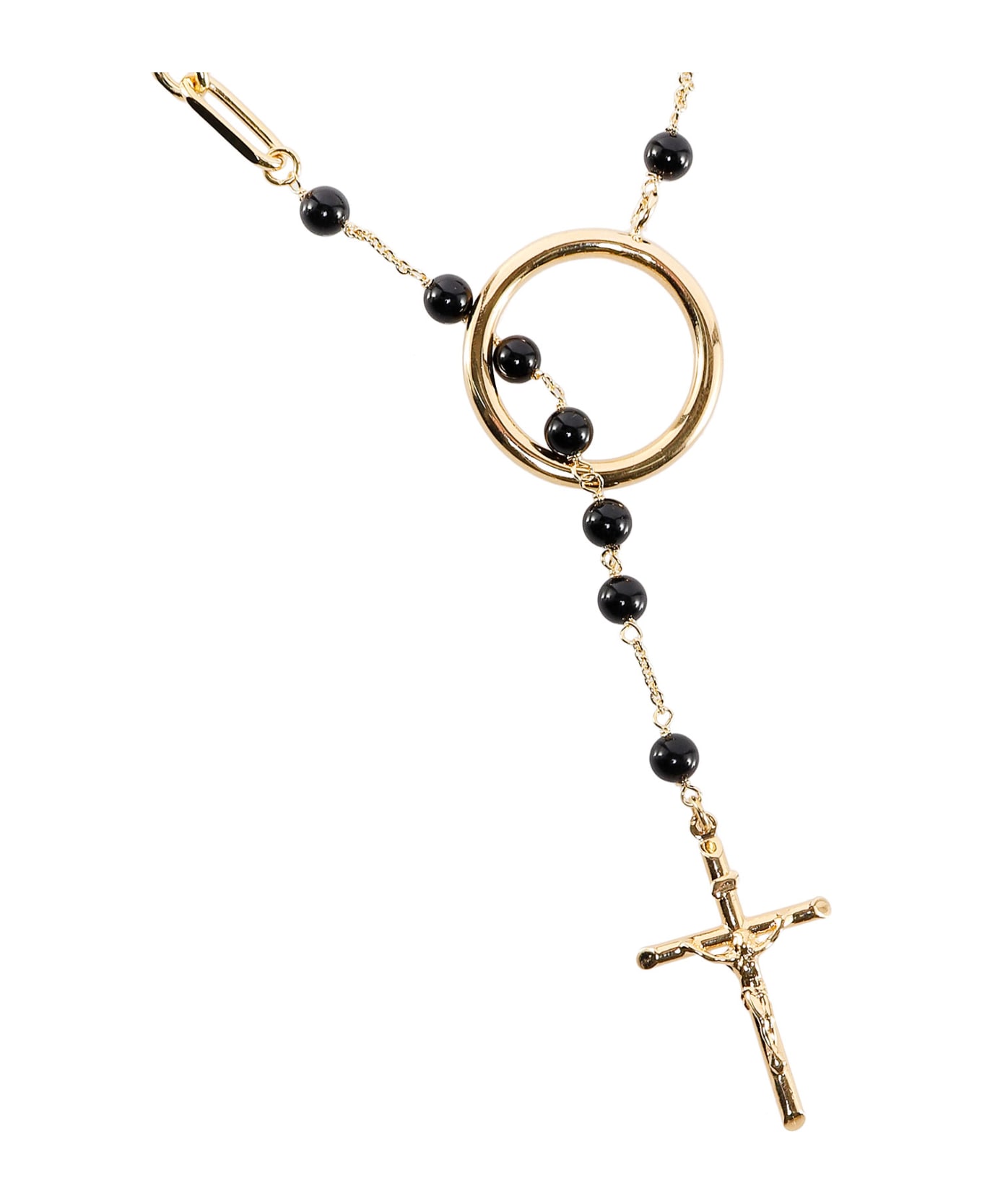 Dolce & Gabbana Cross Rosary Necklace - Gold