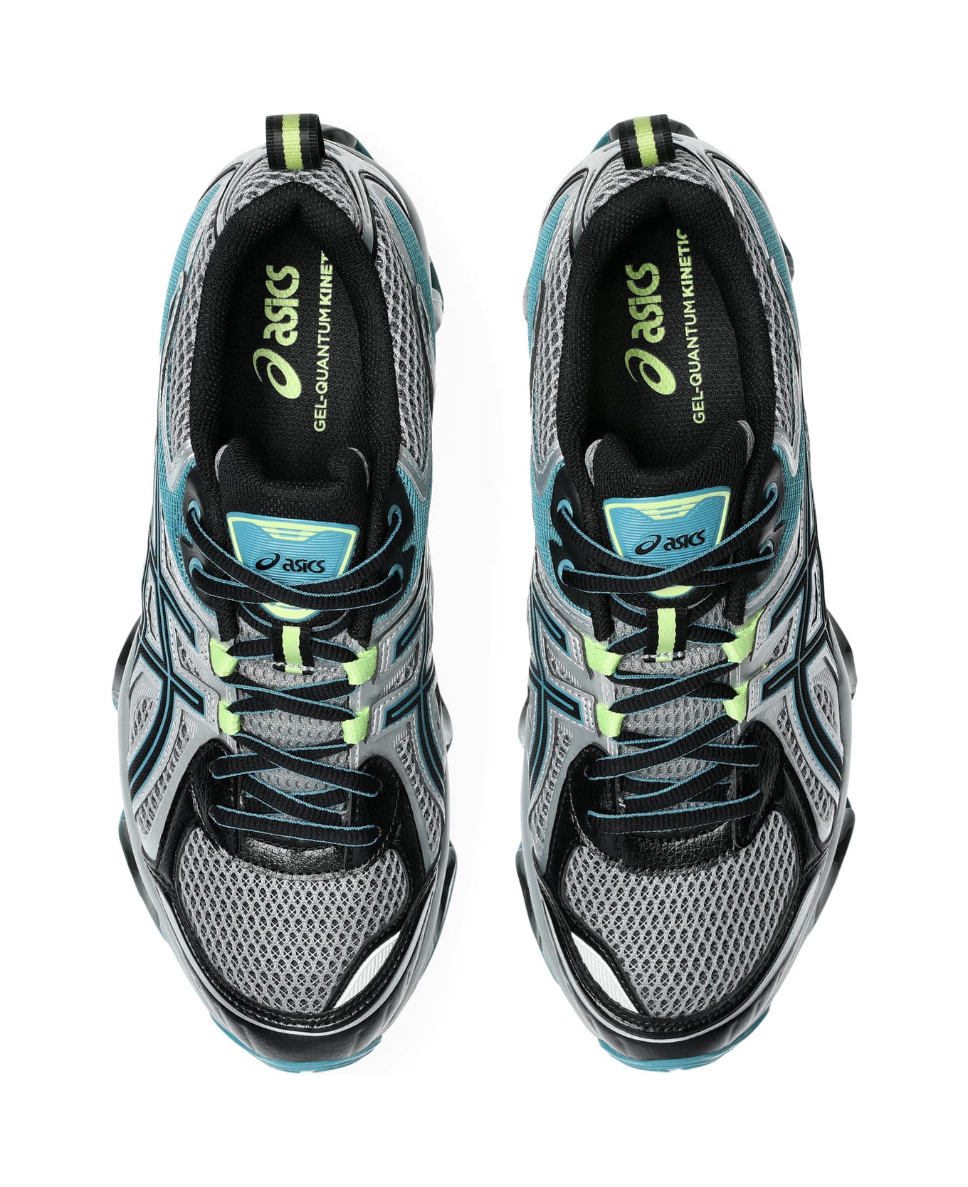 Asics Multicolor Mesh And Rubber Gel Quantum Kinetic Sneakers - GRAVELBLACK