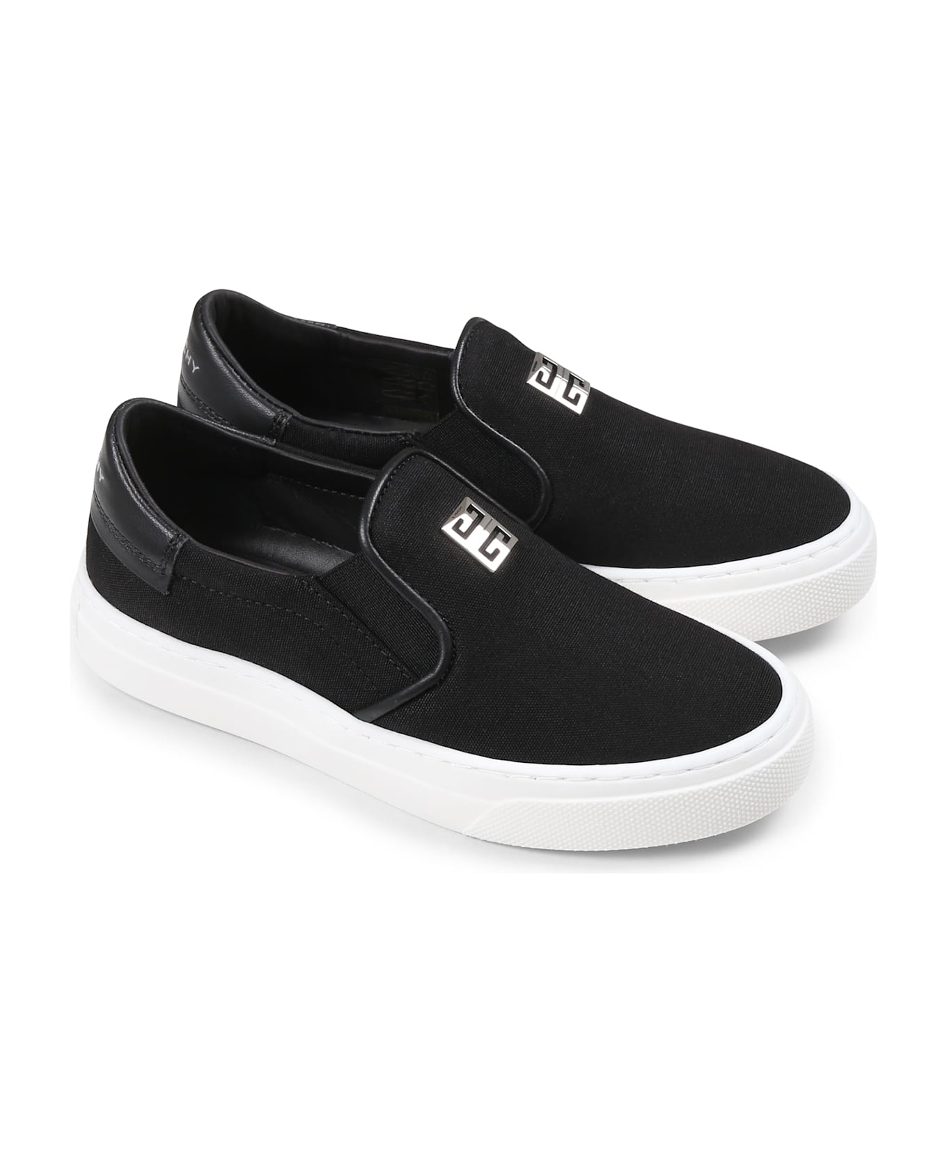 Givenchy Black Sneakers For Kids With 4g Motif - Black