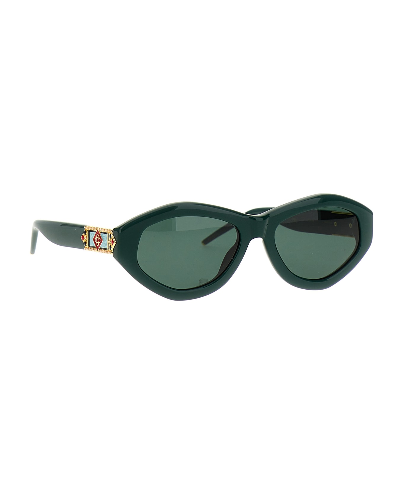 Casablanca 'monogram Plaque' Sunglasses - Green