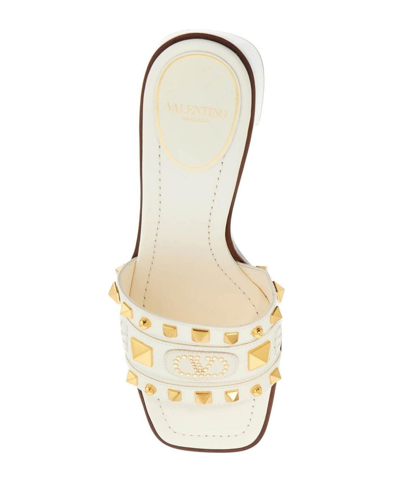 Valentino Garavani Garavani Rockstud Open Toe Sandals - Ivory