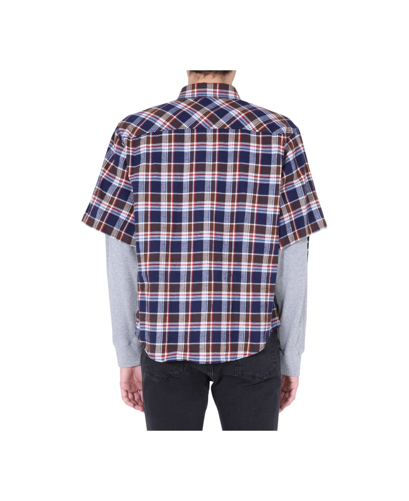 Dsquared2 Shirt With Double Sleeves - BLUE