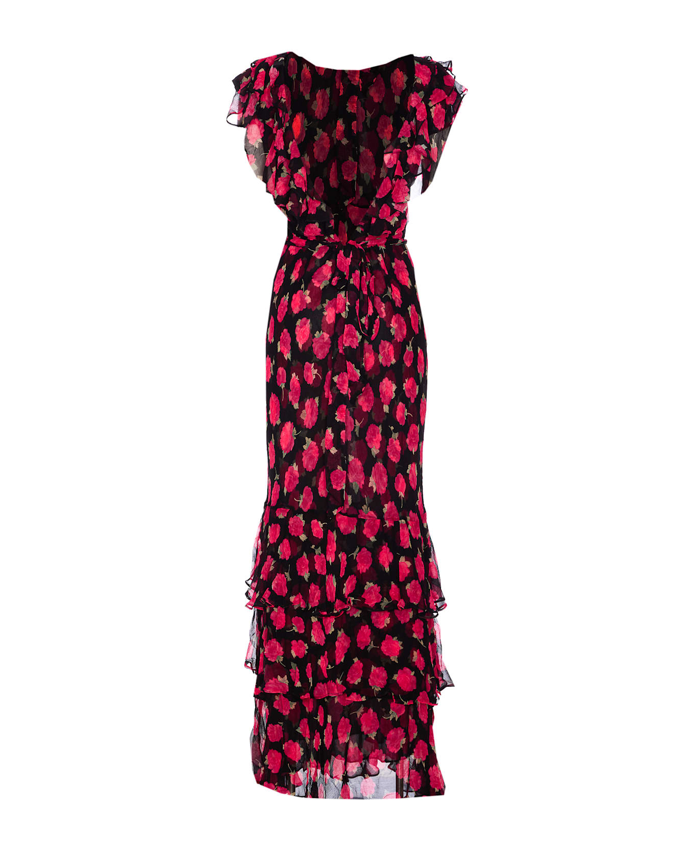 RIXO Rio Ruffled Gown - Black