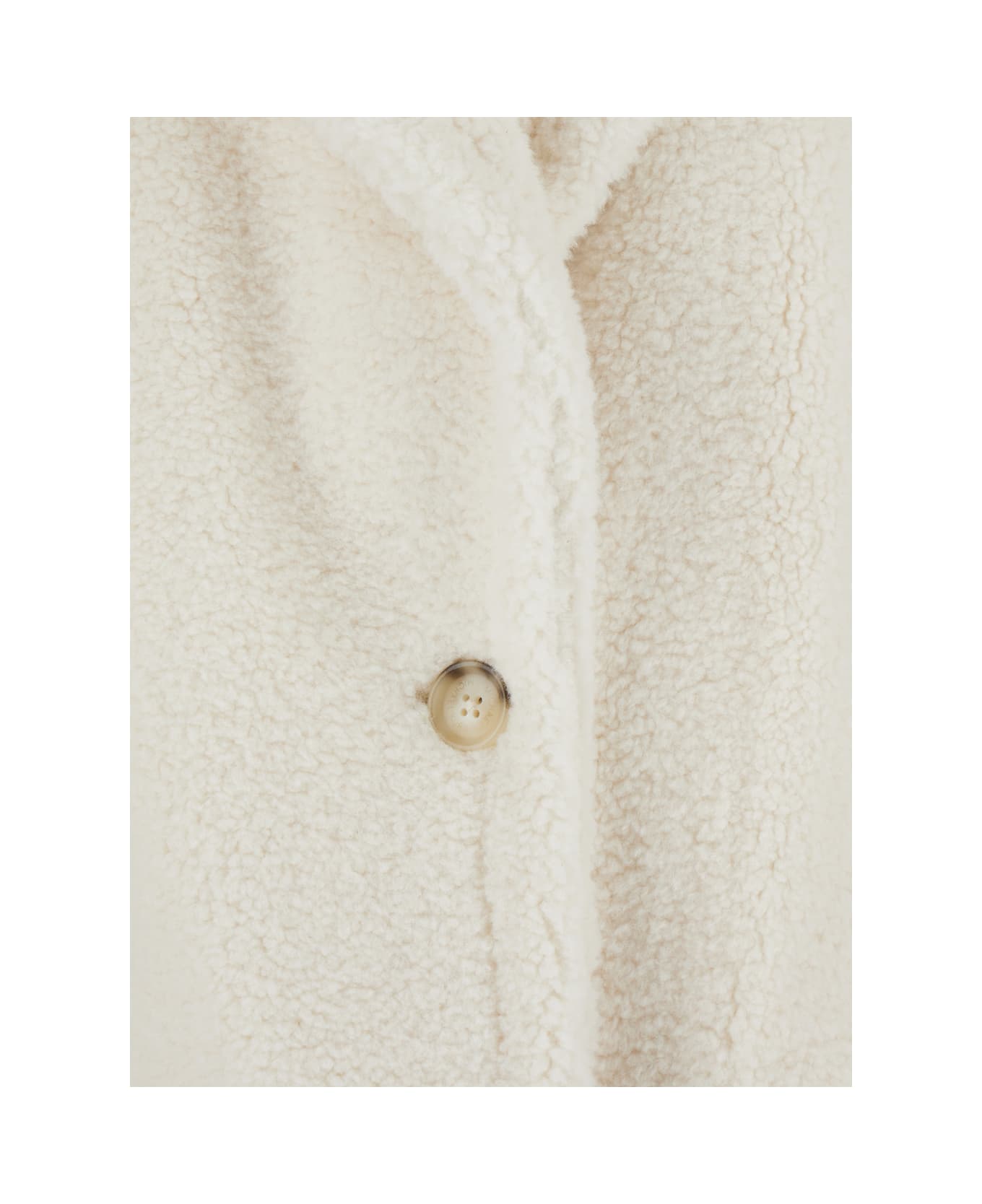 MICHAEL Michael Kors Oversized Teddy Shearling Coat - White