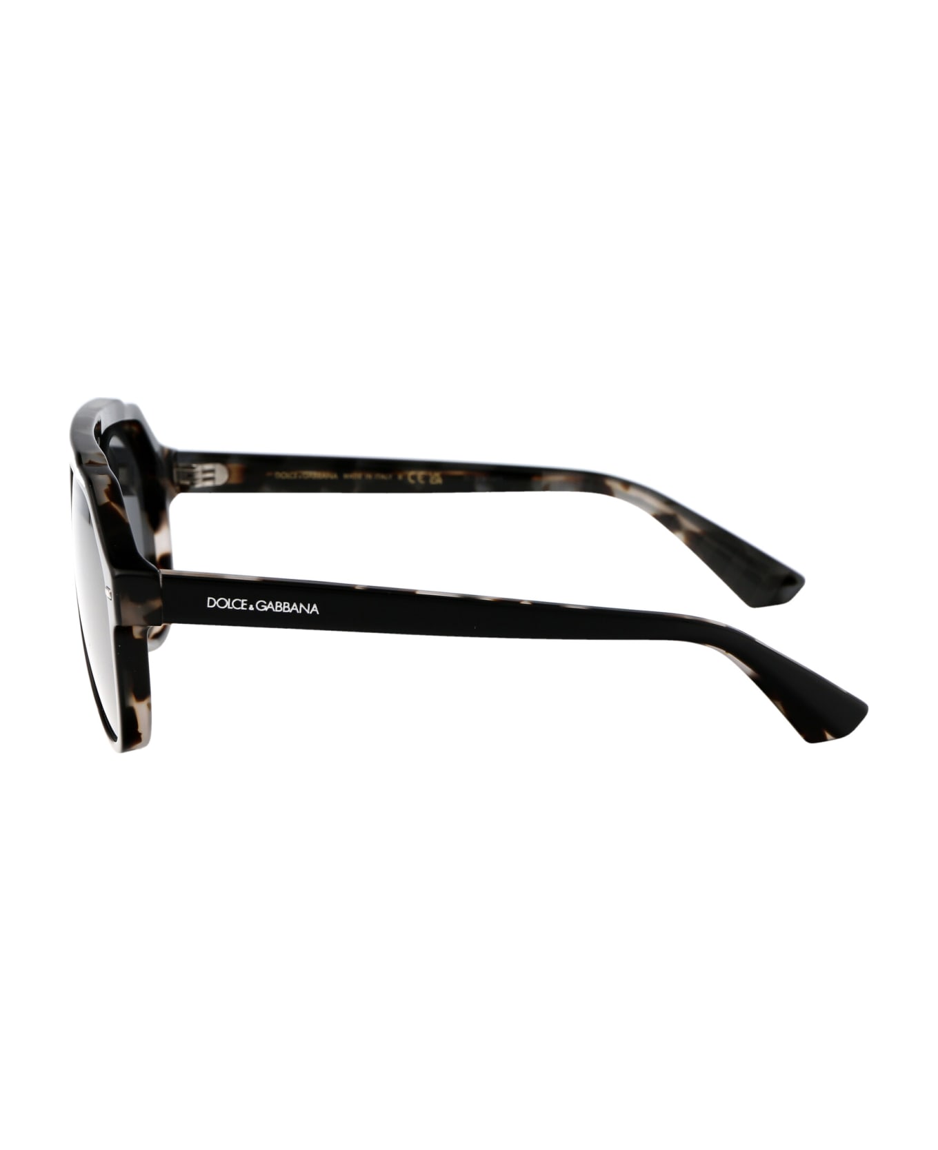 Dolce & Gabbana Eyewear 0dg4452 Sunglasses - 340387 Black On Grey Havana
