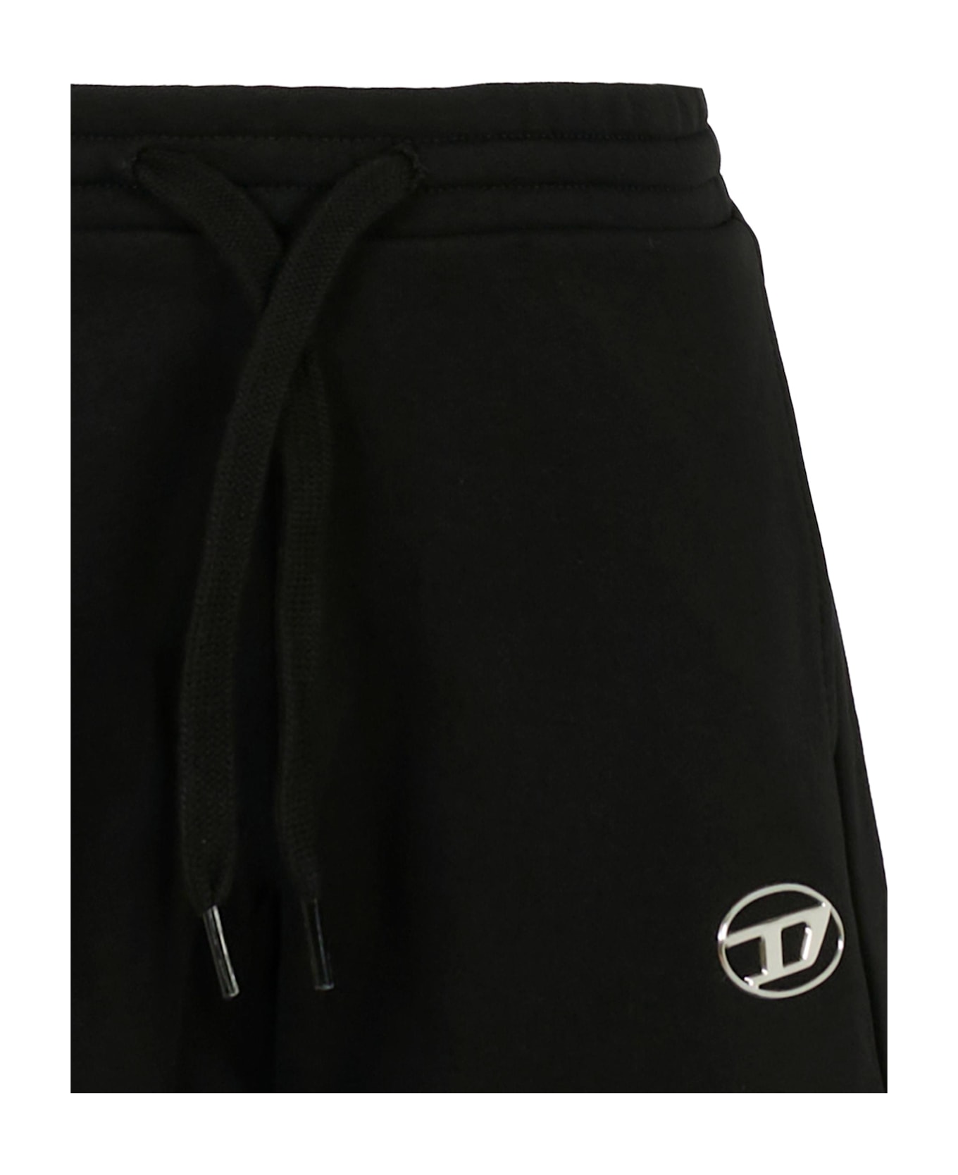 Diesel Black Shorts For Boy With Logo - Black