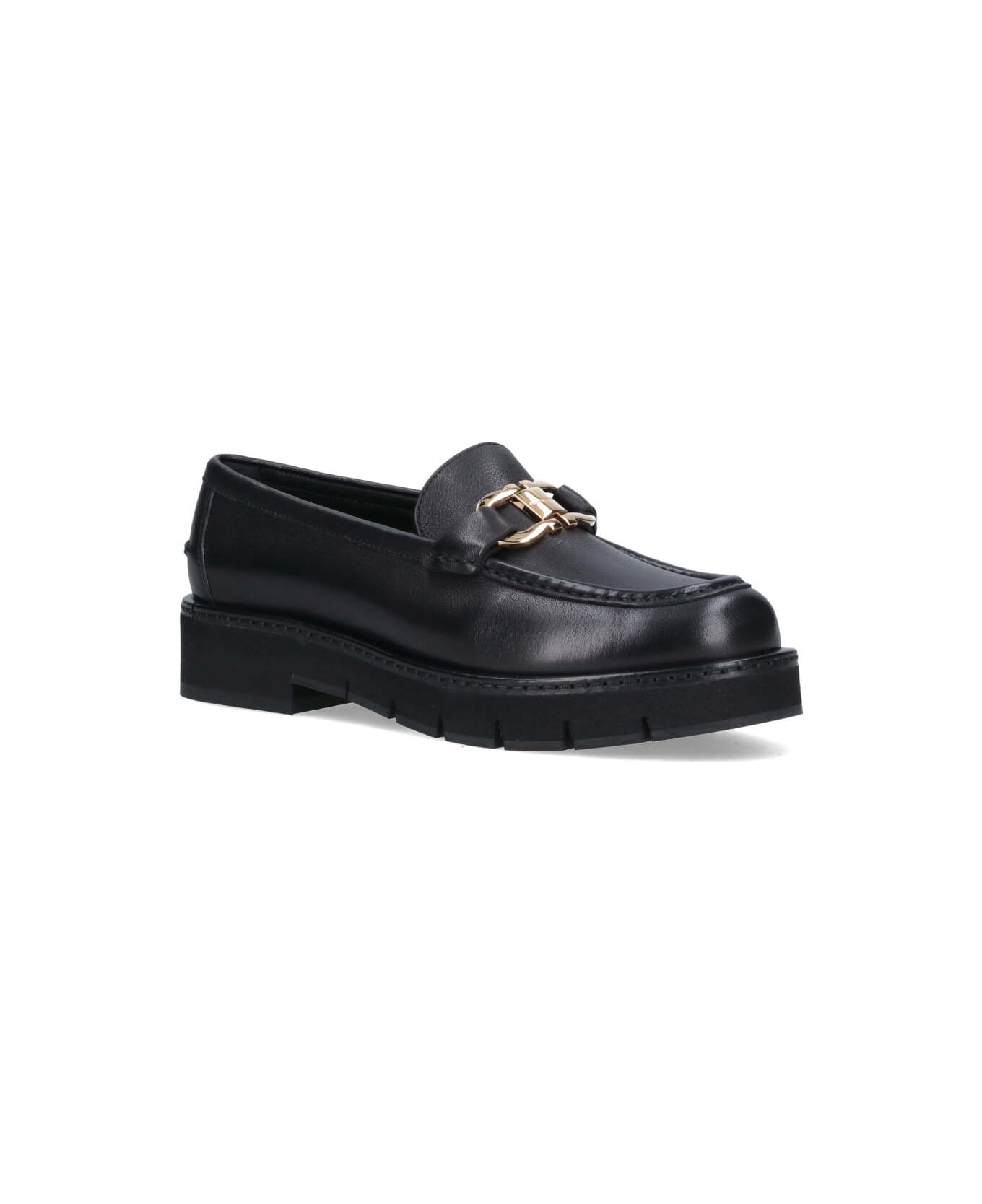 Ferragamo 'gancini' Loafers - Black  