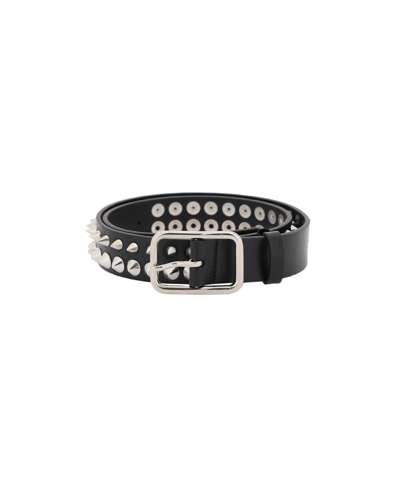Alessandra Rich Leather Belt With Spikes - BLACK (Black) ベルト