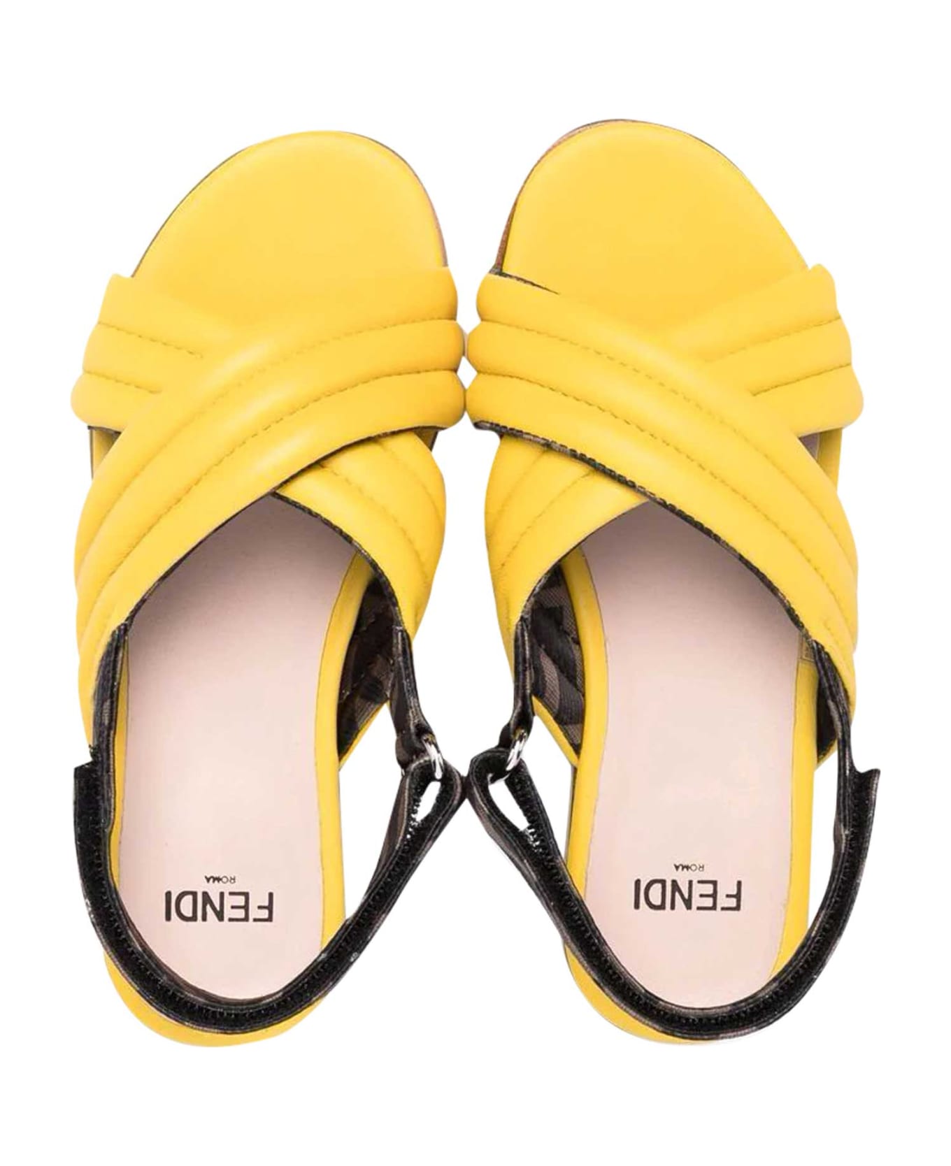 fendi yellow sandals