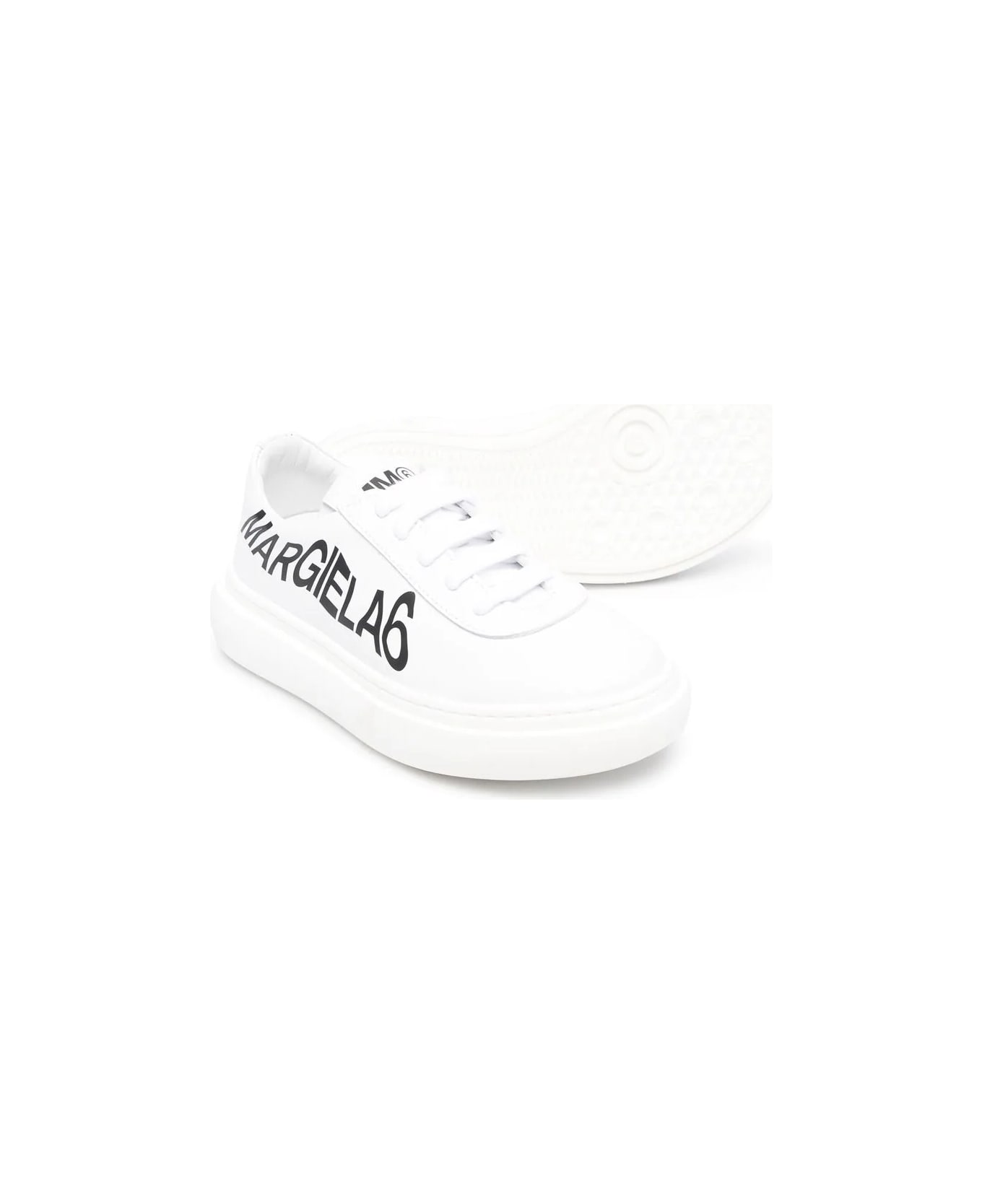 MM6 Maison Margiela Sneakers With Print - White
