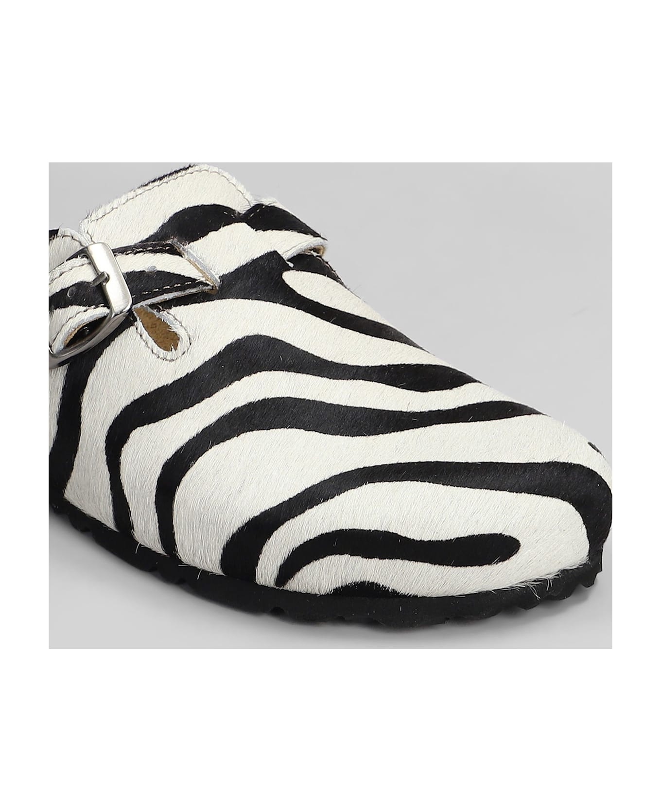 Cubanas Maria Slipper-mule In White Pony Skin - white フラットシューズ