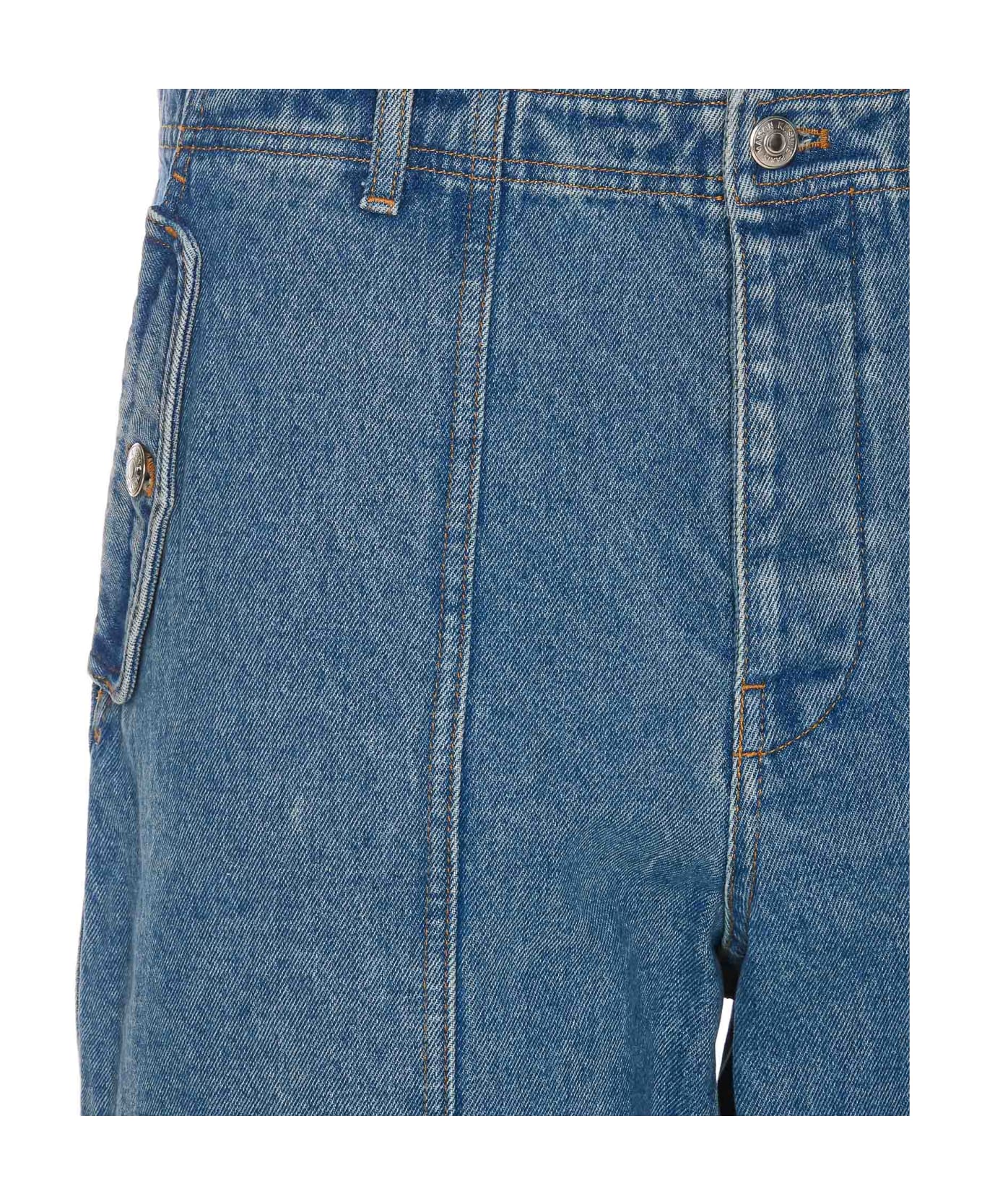 Maison Kitsuné Workwear Denim Jeans - Clear Blue
