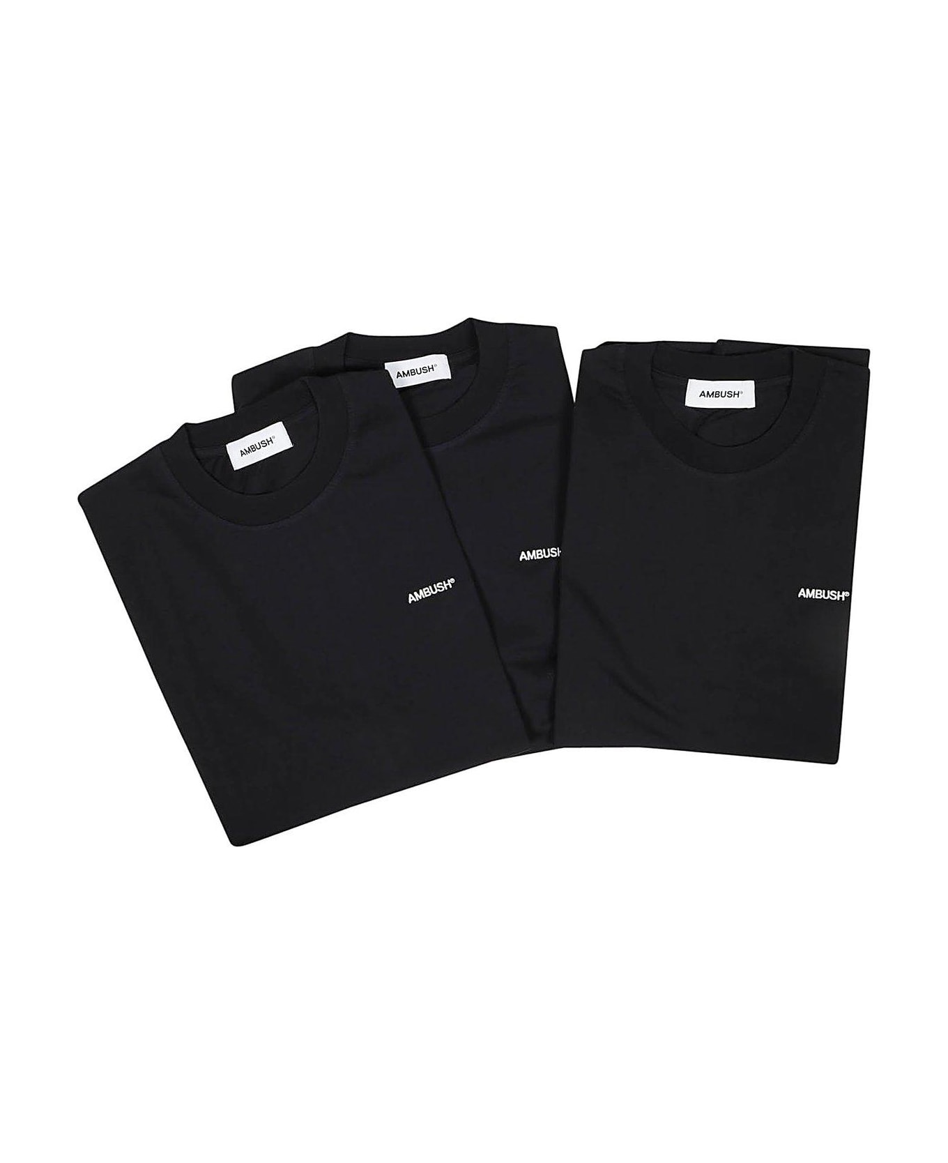 AMBUSH Logo Detailed Three-pack T-shirt - Black シャツ