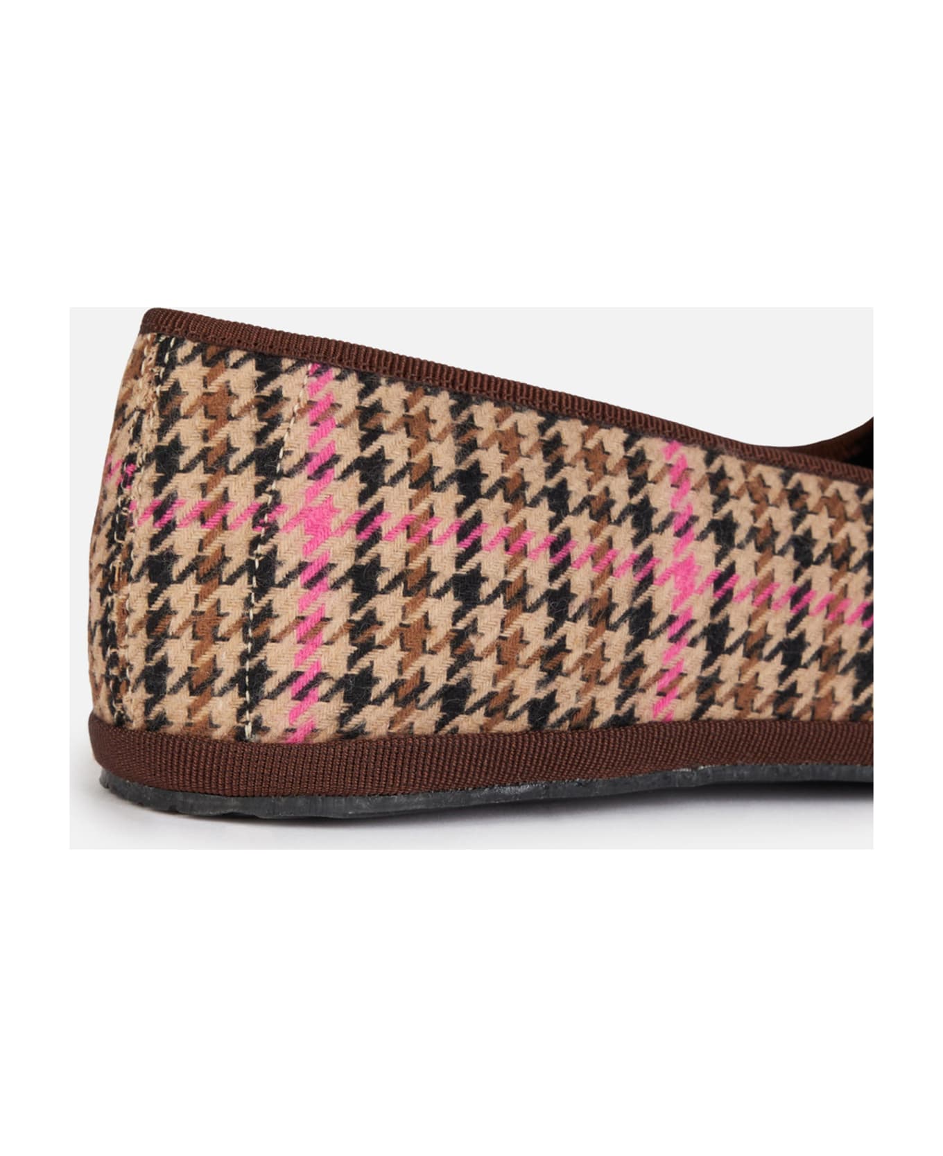 MC2 Saint Barth Woman Pied De Poule Slipper Loafers | My Chalom Special Edition - BROWN