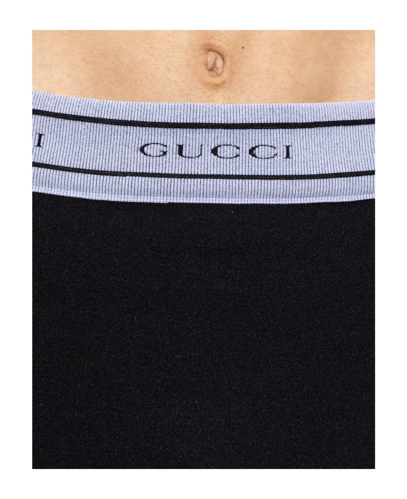 Gucci Cropped Logo Leggings - Black ボトムス