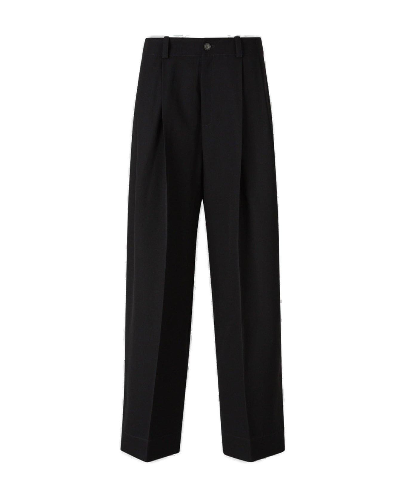 Off-White Dart Detailed Wide Leg Pants - Black