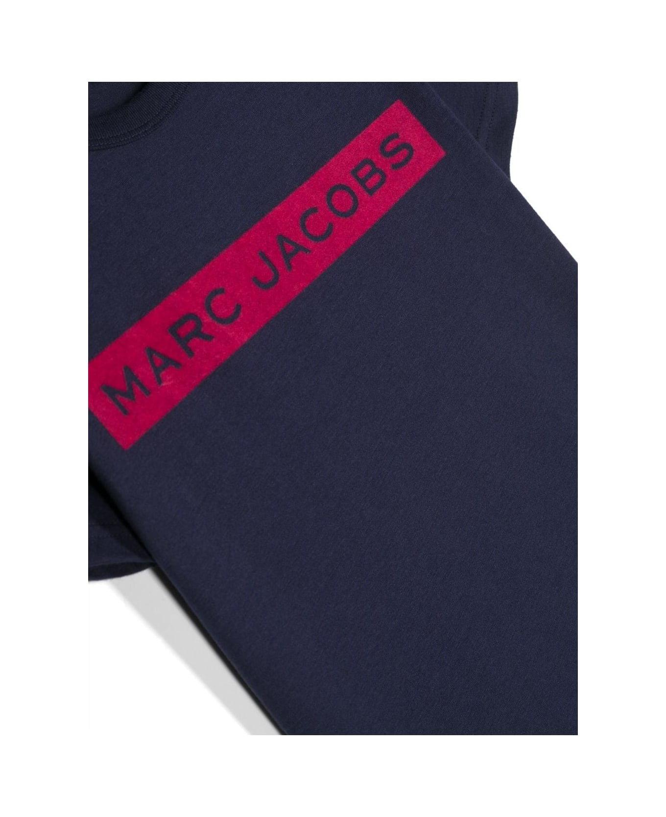 Little Marc Jacobs Marc Jacobs T-shirt Blu Navy In Jersey Di Cotone Bambino - Blu