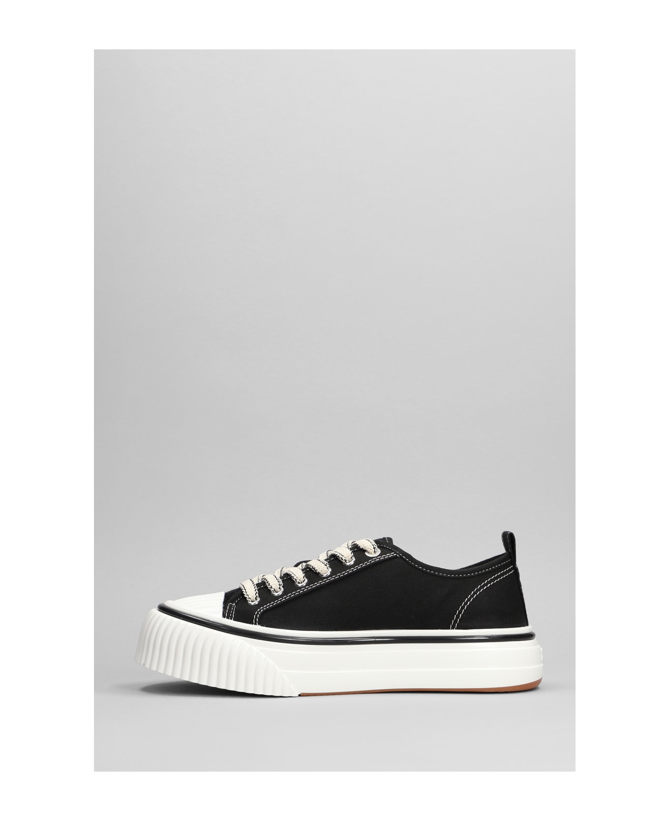 Ami Alexandre Mattiussi Sneakers In Black Cotton - black