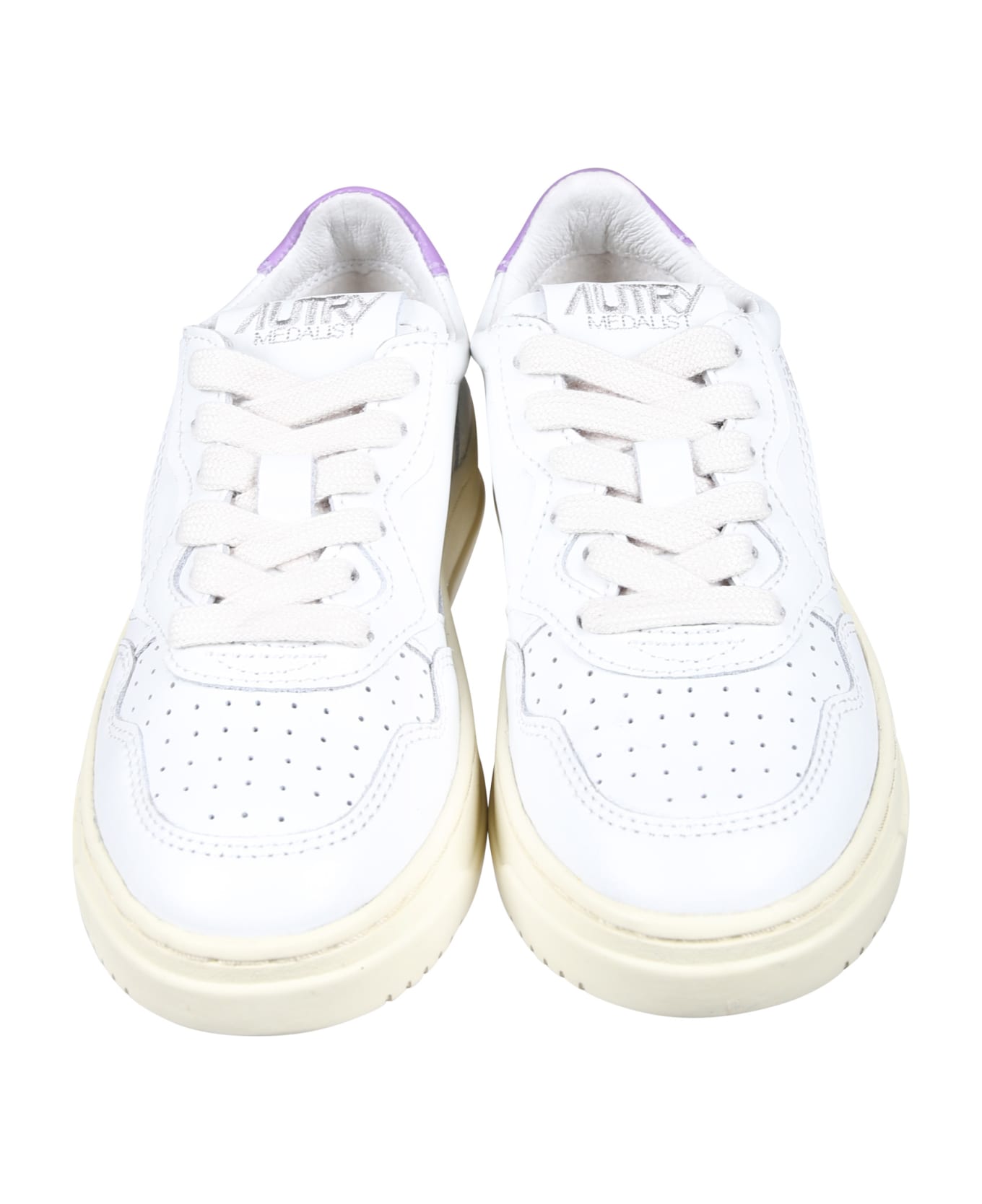 Autry Medalist Low Sneakers For Kids - Bianco
