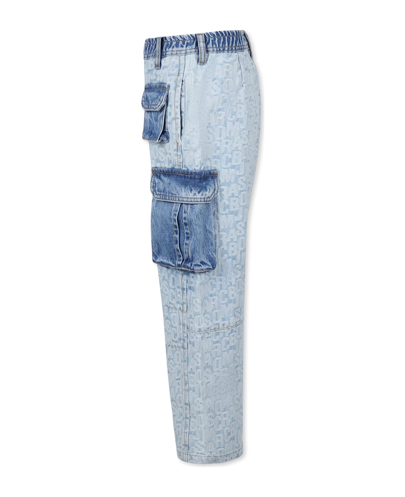 Little Marc Jacobs Denim Jeans For Boy With Logo - Denim