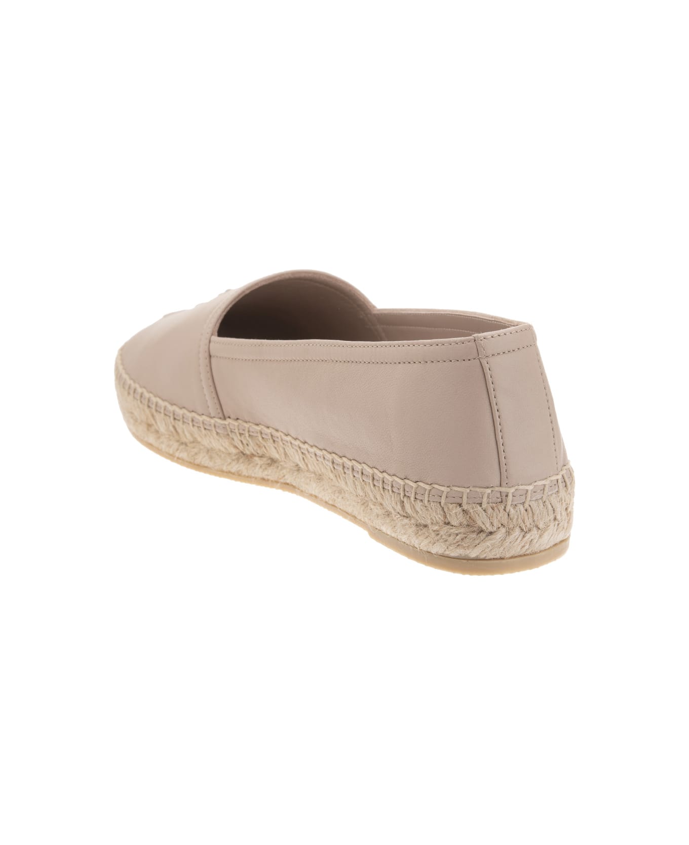 Saint Laurent Pink Leather Espadrillas - Rose poudre