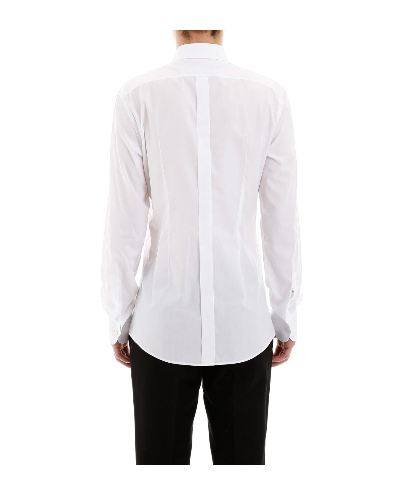 Dolce & Gabbana Fitted Tuxedo Shirt - Bianco