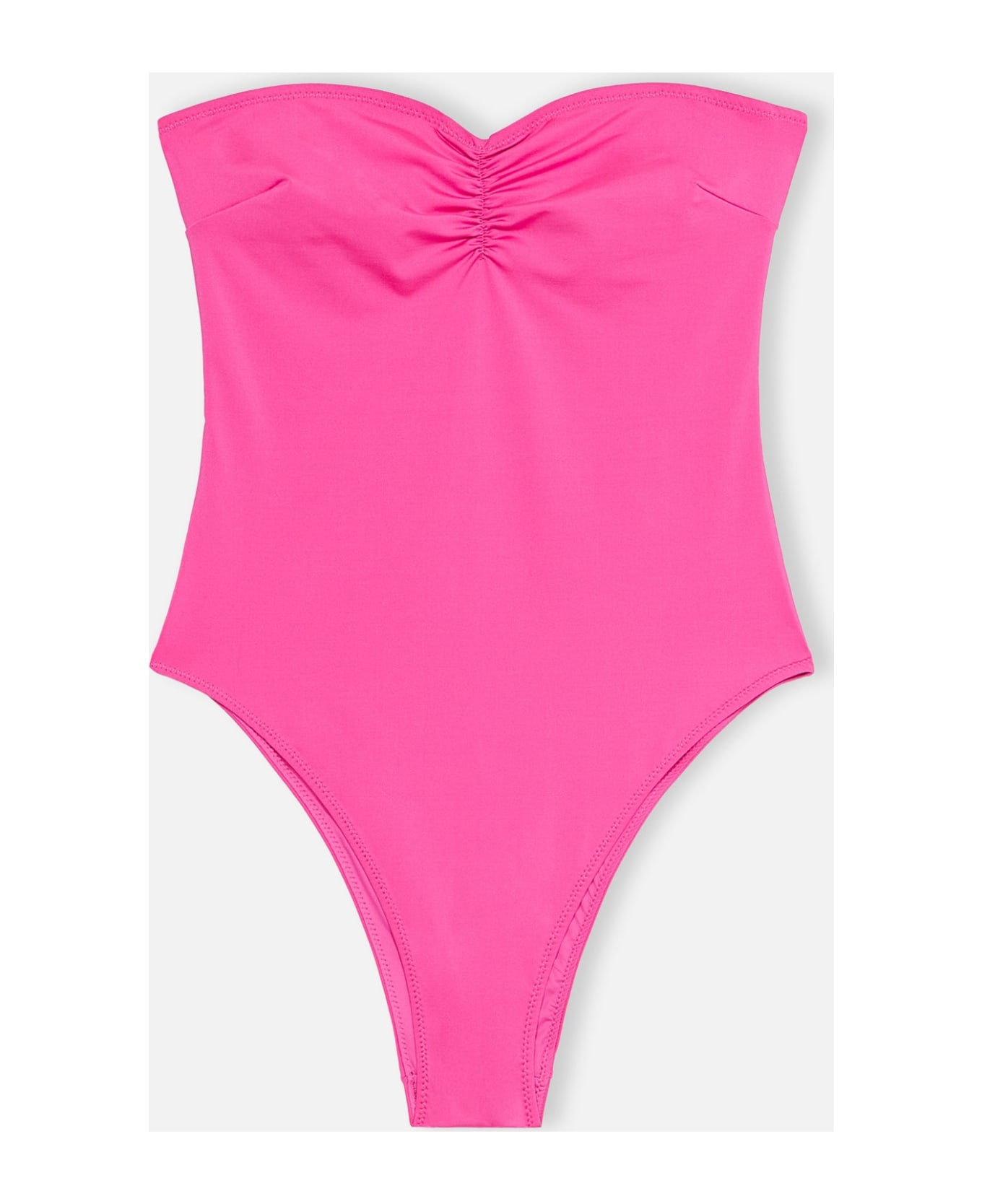 MC2 Saint Barth Women Fuscia Strapless One Piece Swimsuit Soleil - PINK