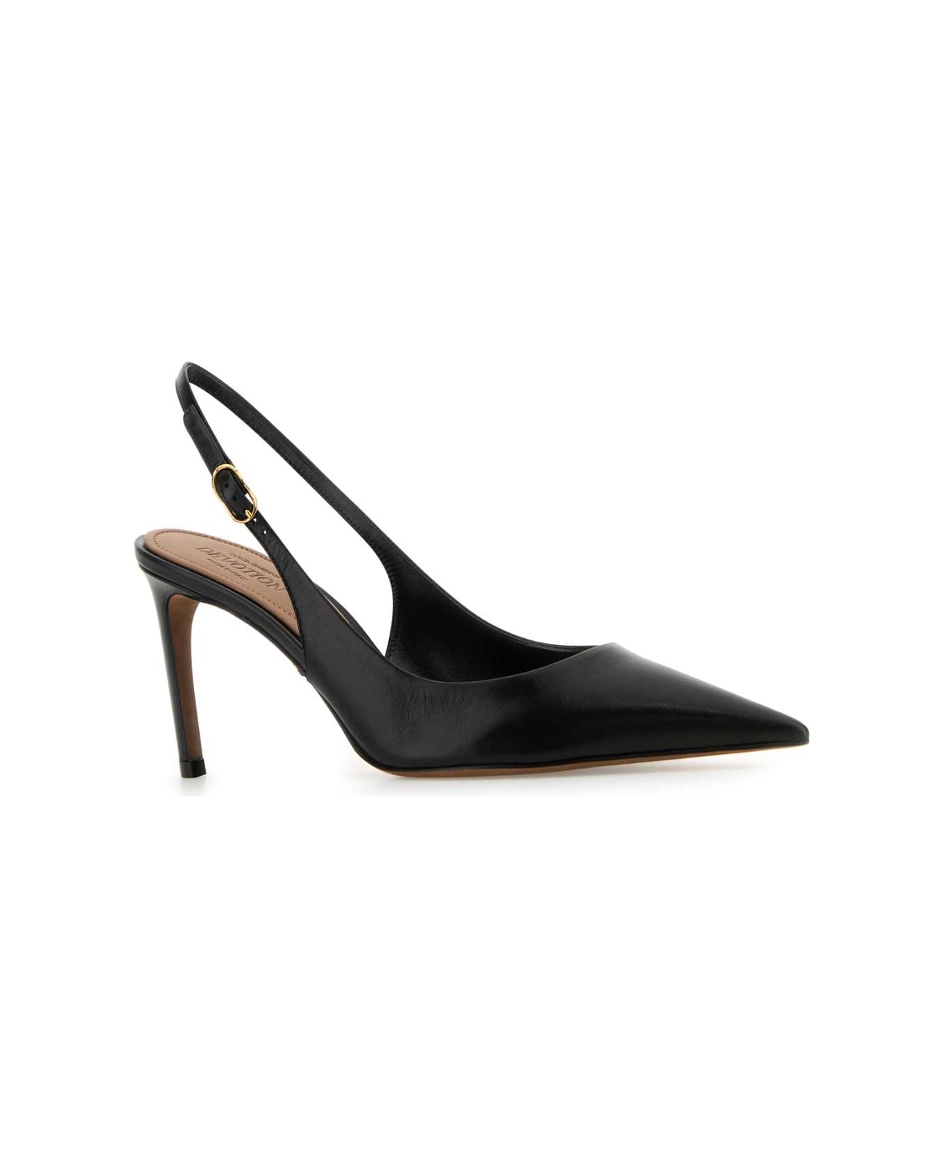 Dolce 
Gabbana Black Leather Devotion 75 Pumps - NERO