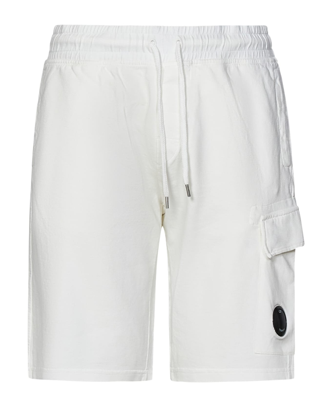 C.P. Company White Cotton Bermuda Shorts - GAUZEWHITE ショートパンツ