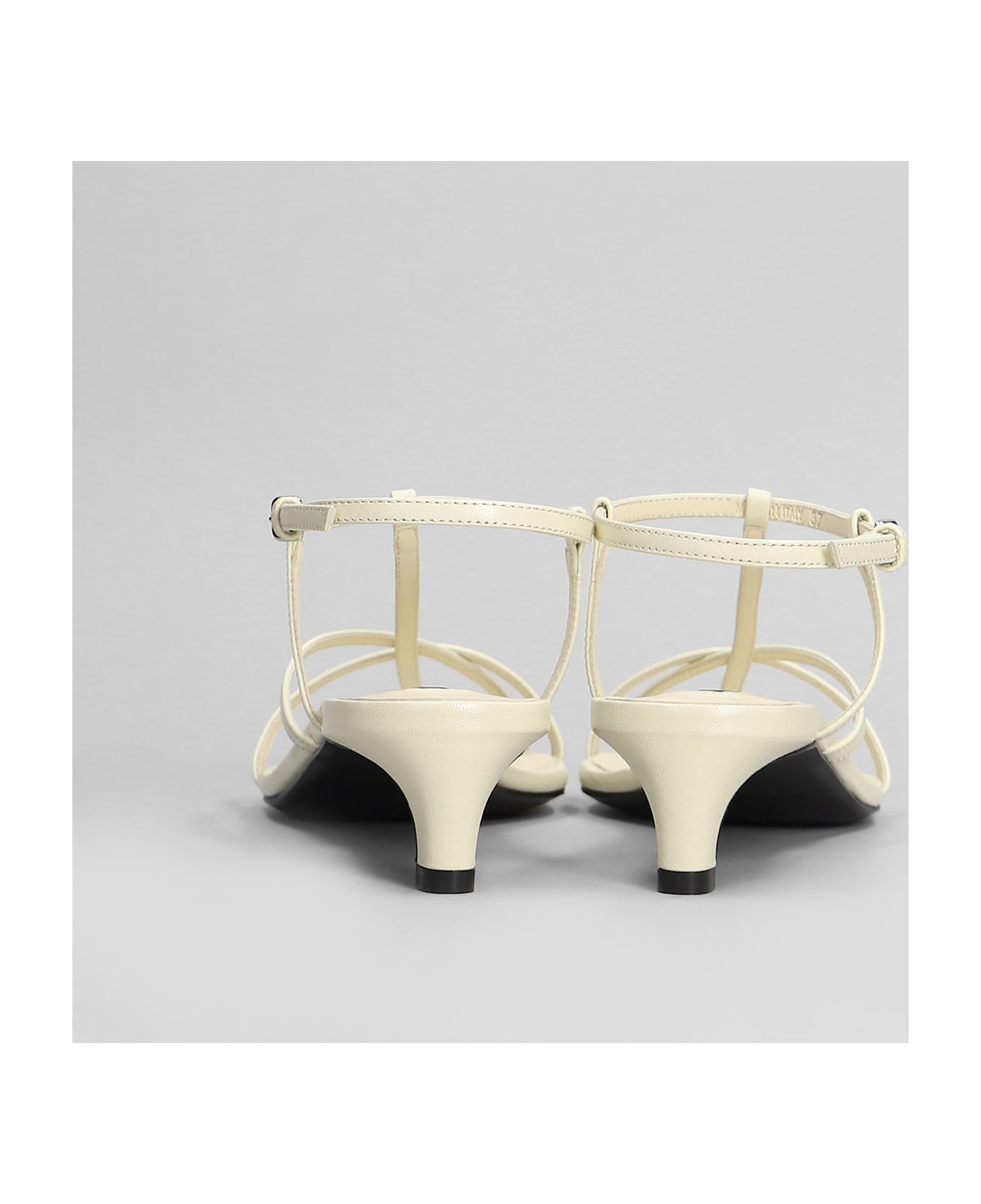Jil Sander Ivory Leather Sandals - beige