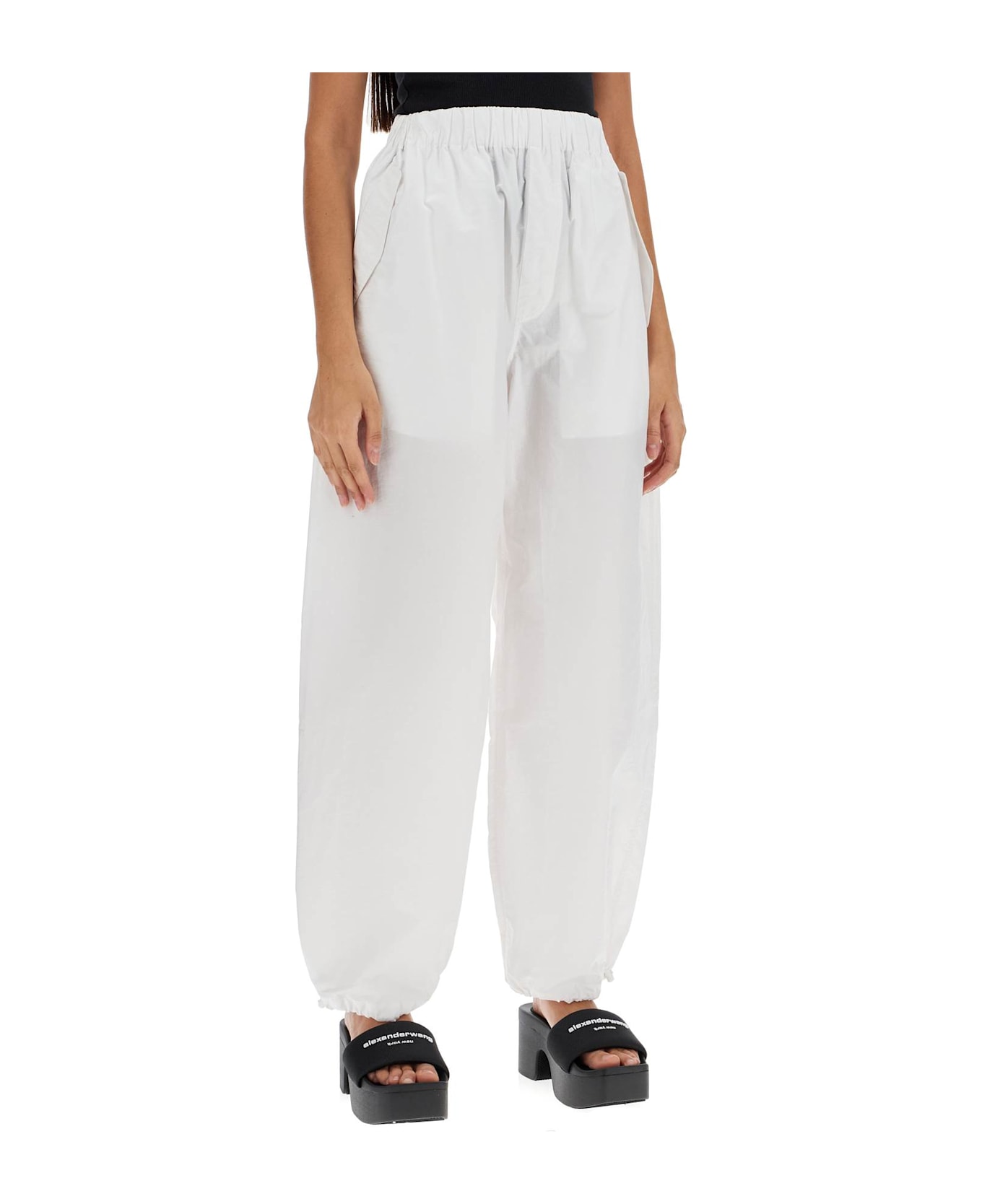 WARDROBE.NYC Parachute Poplin Pants - White