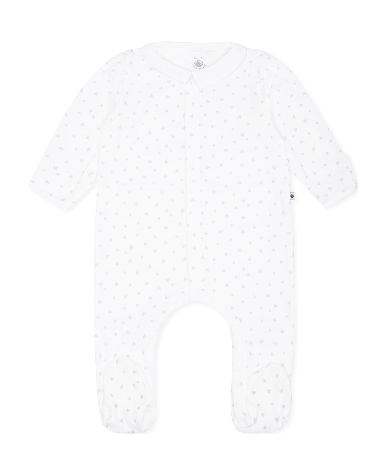 Petit Bateau Ivory Babygrow For Babykids With Stars - Ivory