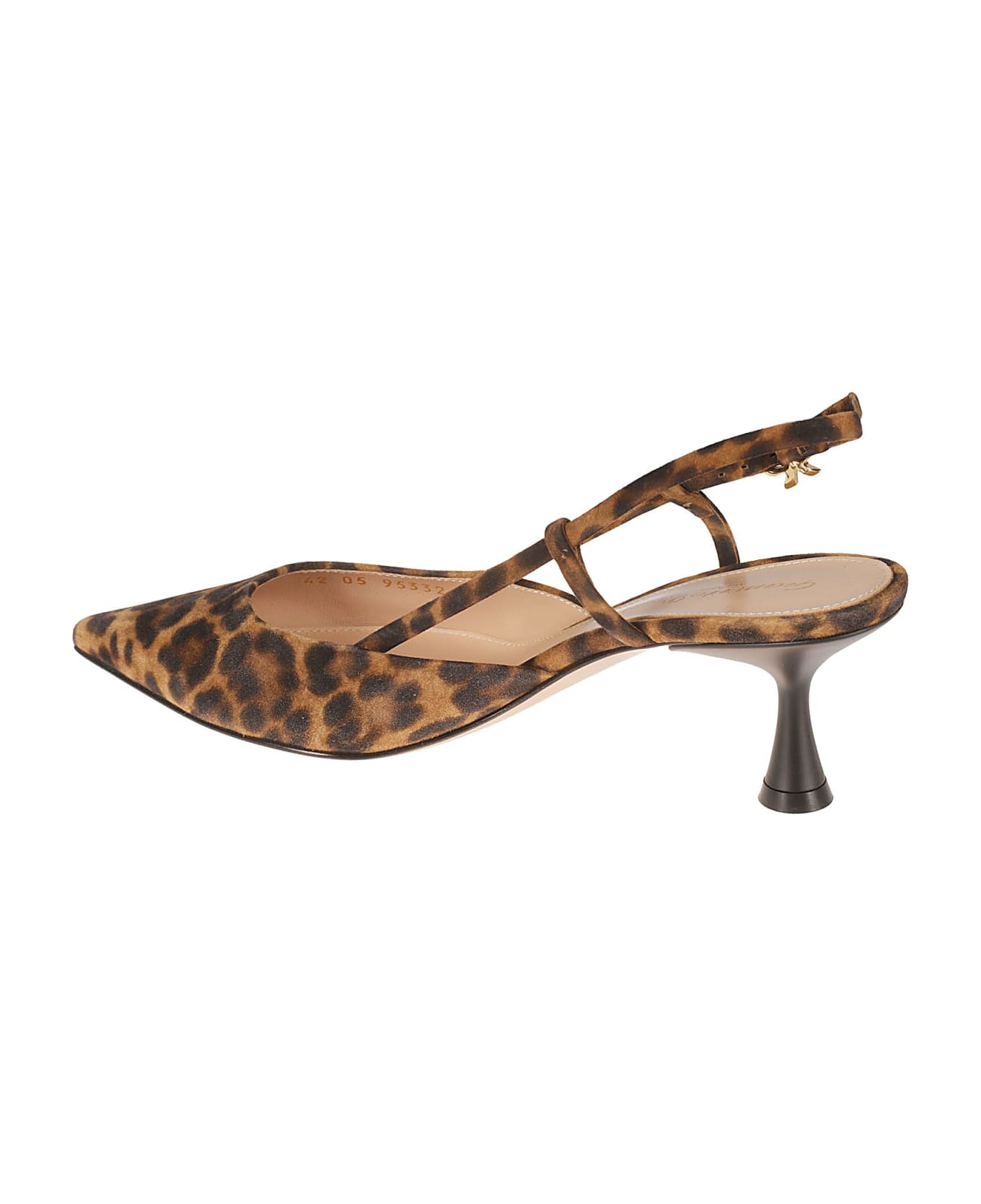 Gianvito Rossi Slingback Animalier Pumps - Brown