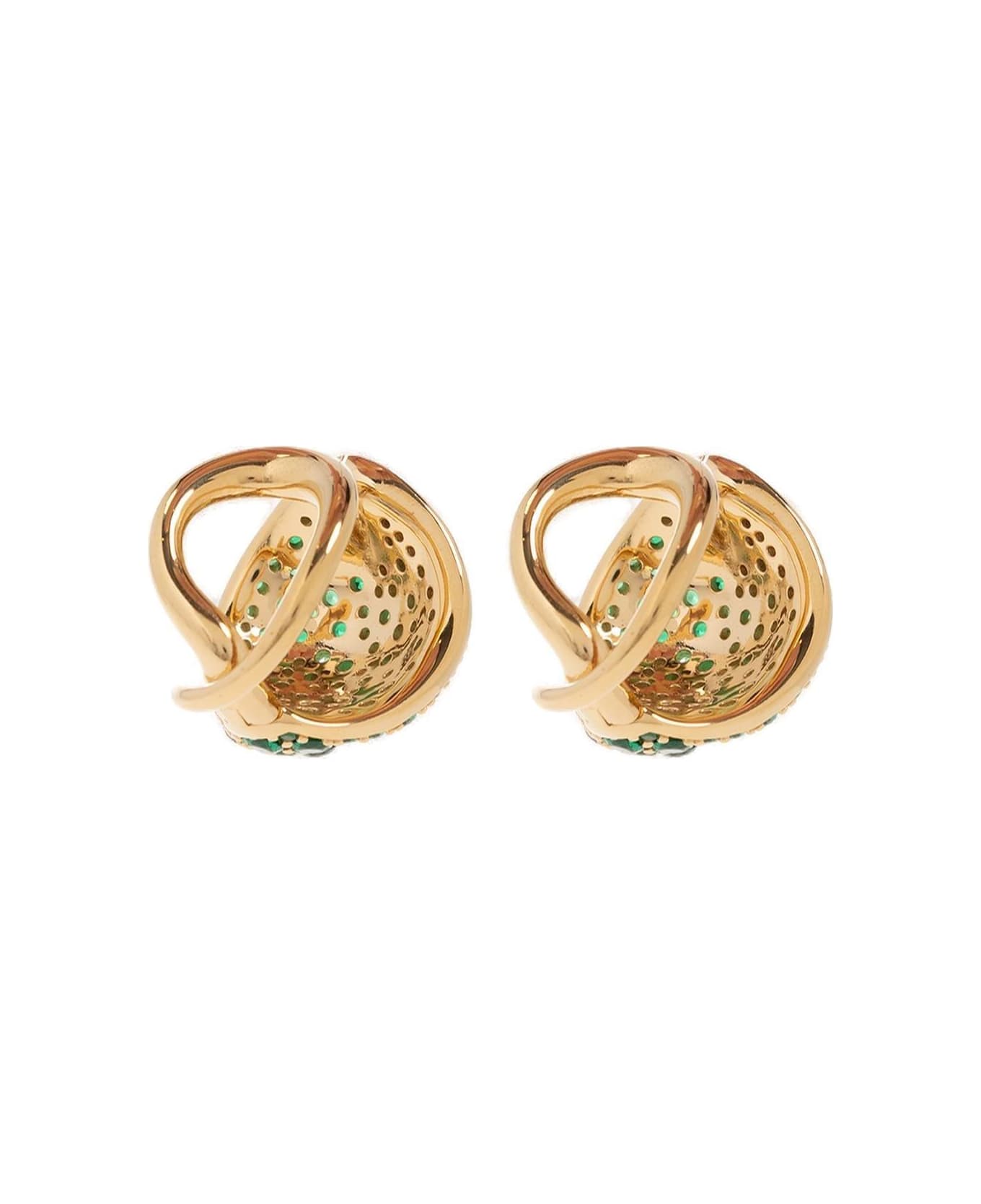 Bottega Veneta Raise Embellished Earrings - Gold