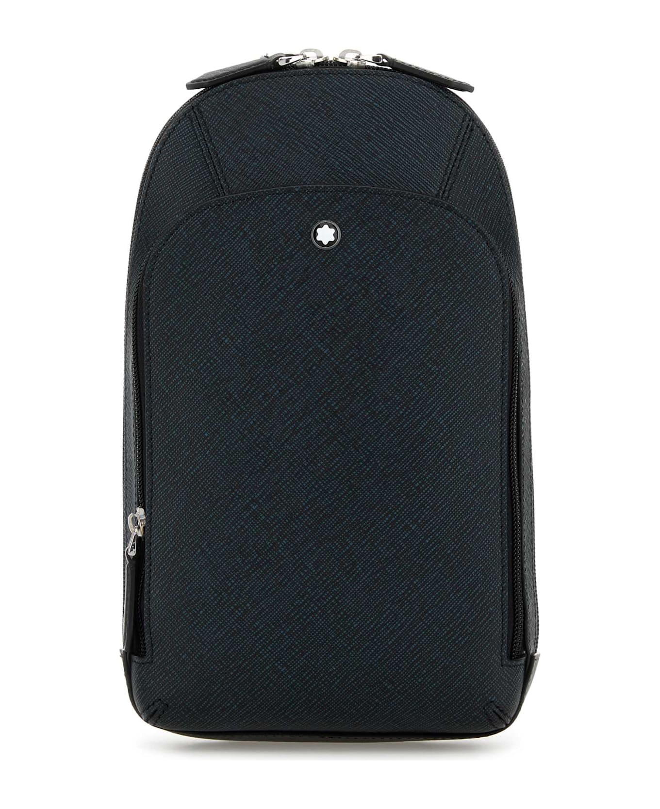 Montblanc Melange Blue Leather Crossbody Bag - 000