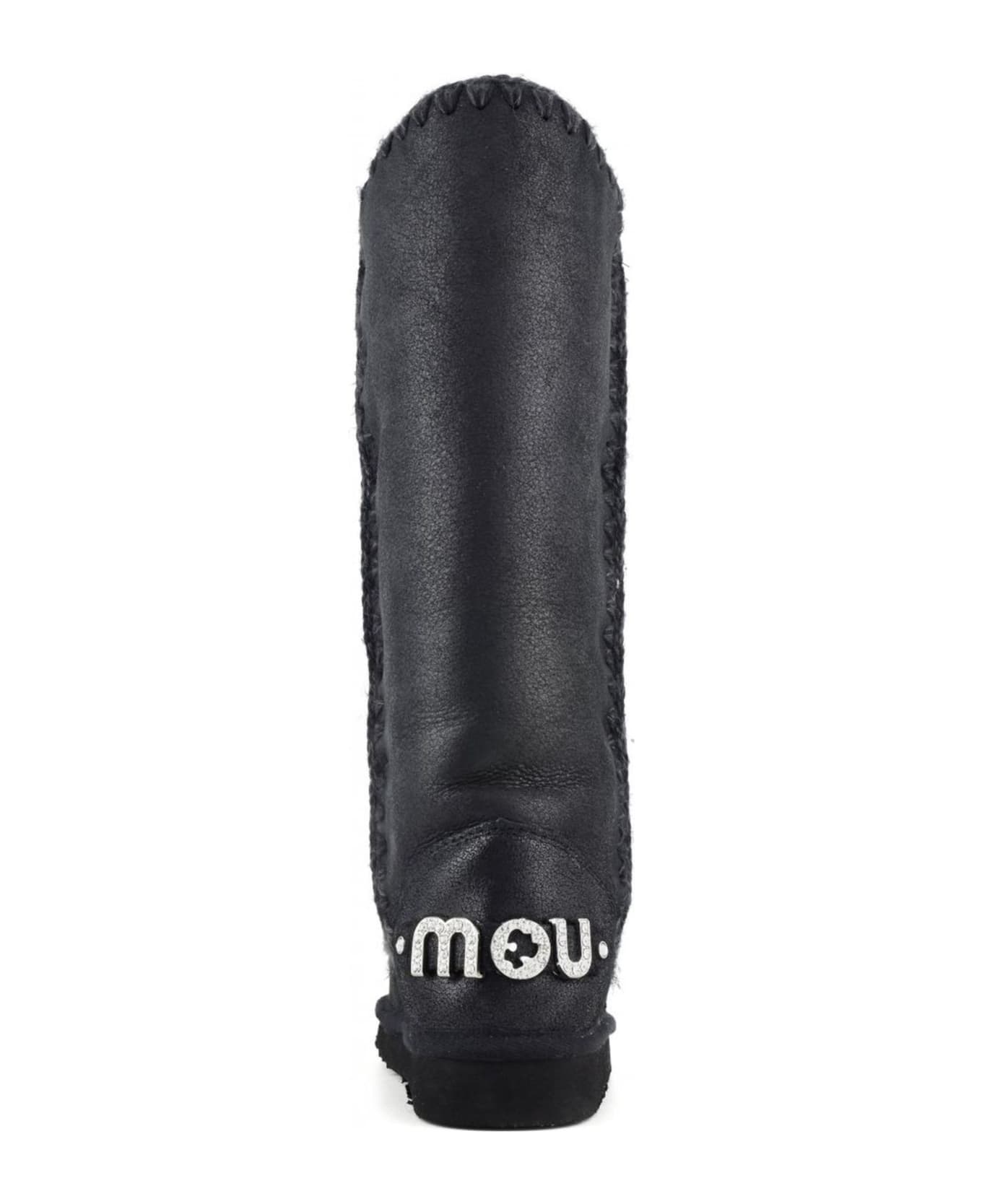 Mou Cracked Black Sheepskin Eskimo 40 - Nero