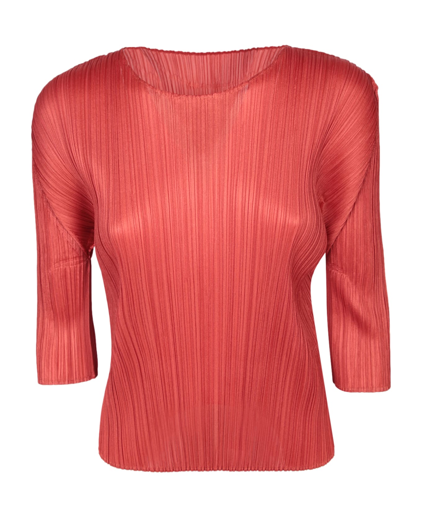 Issey Miyake Pleats Please Red T-shirt - Red