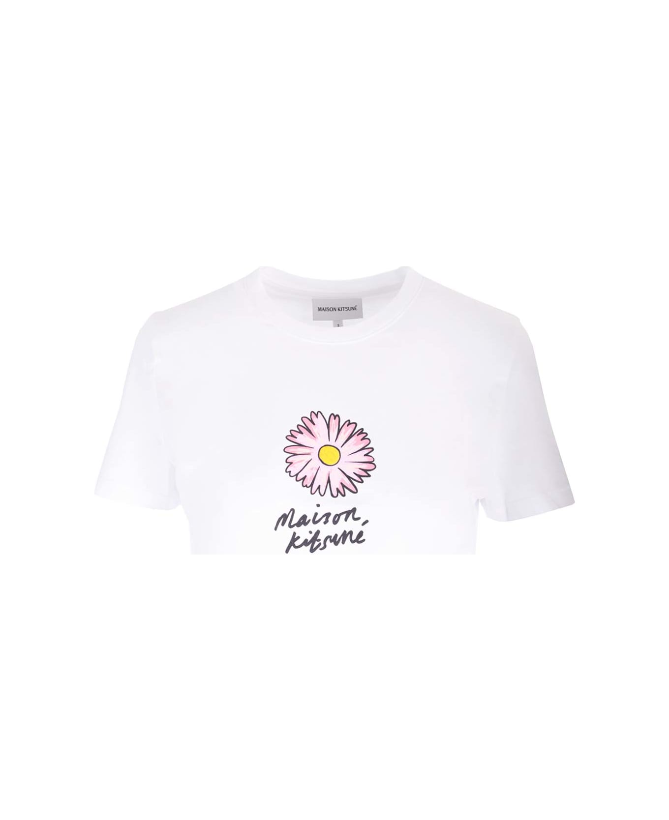 Maison Kitsuné 'floating Flower Baby' T-shirt - White