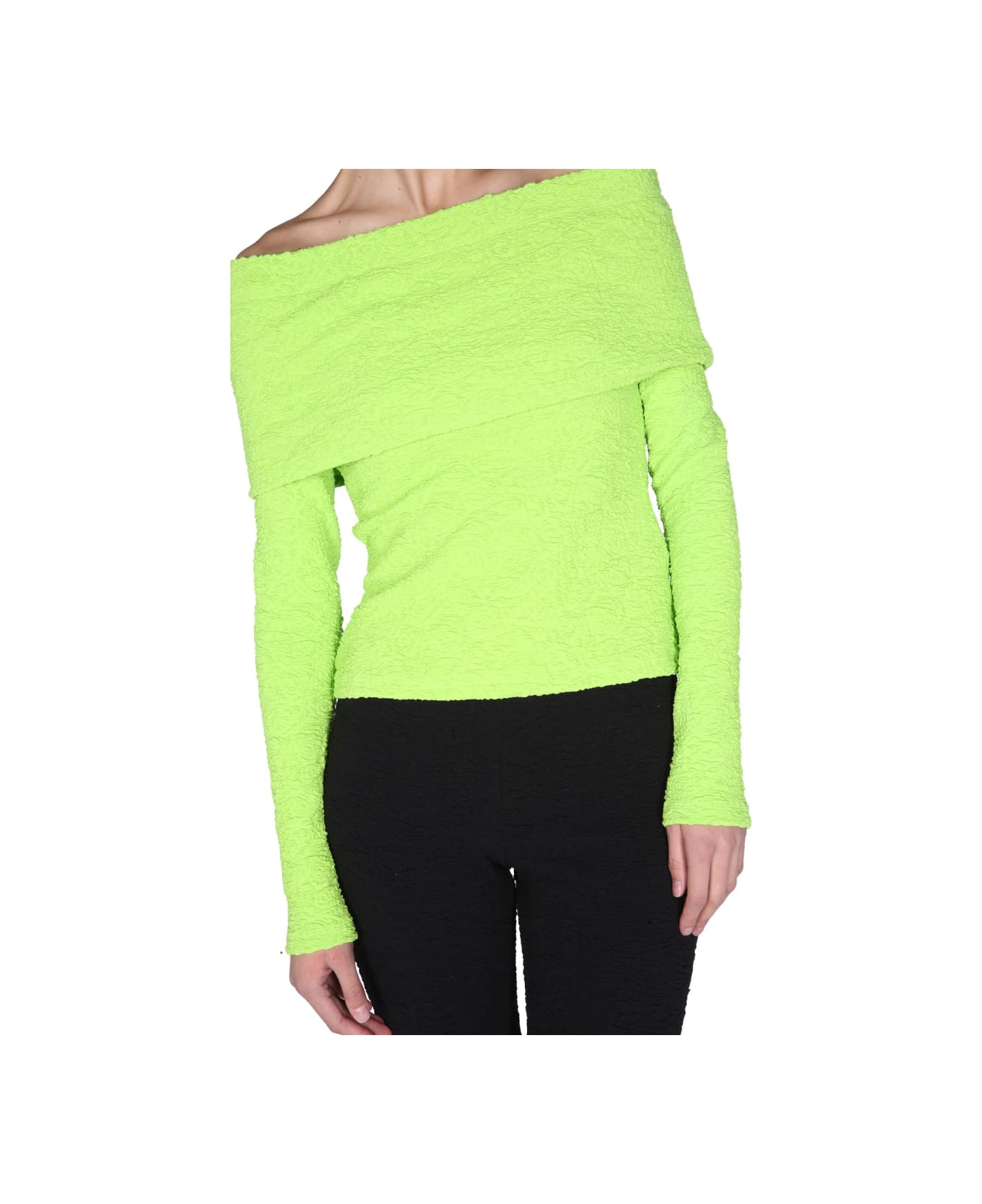 MSGM Boat Neck Top - GREEN
