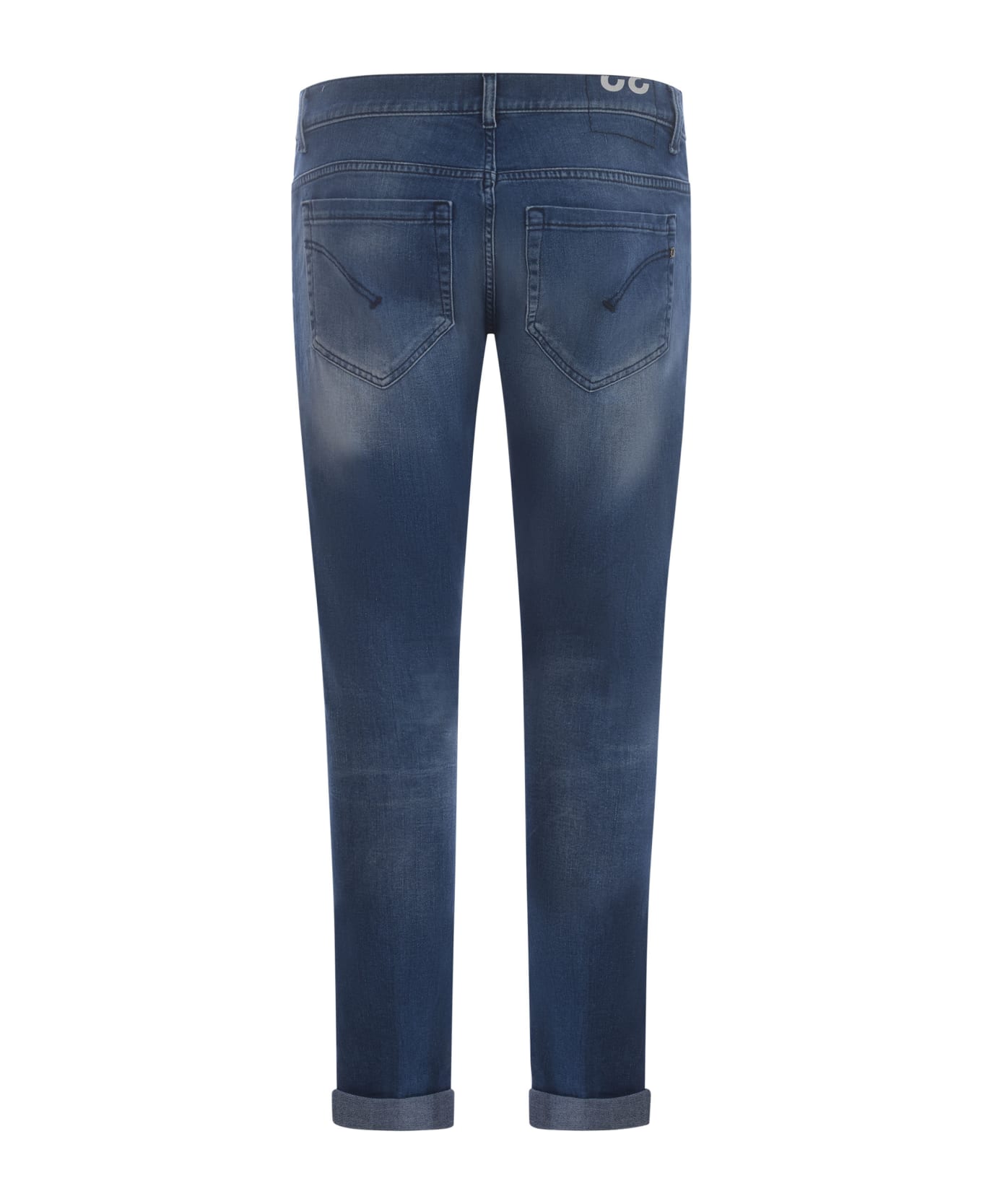 Dondup George Skinny Jeans In Medium Blue Stretch Denim - Blue