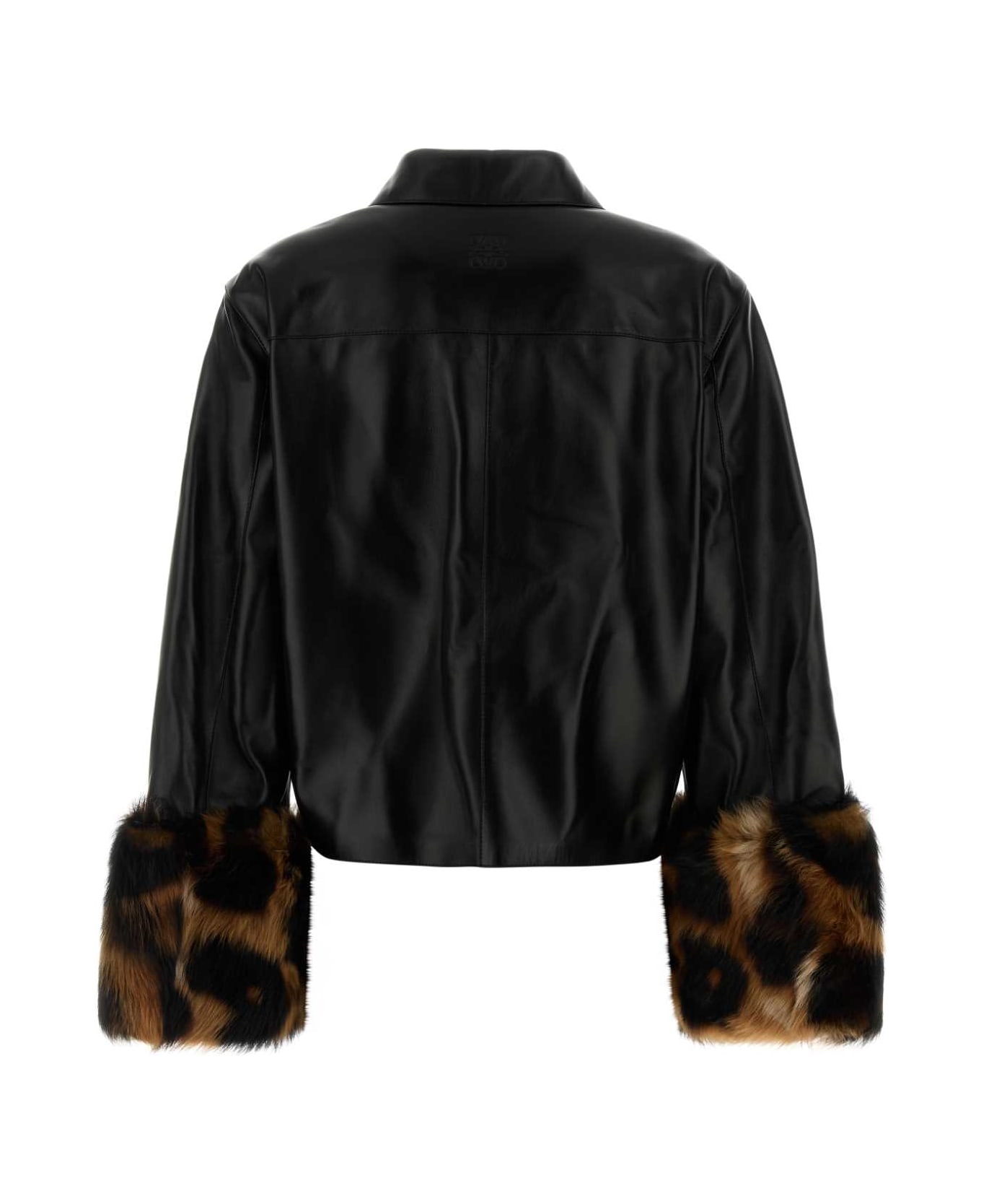 Loewe Black Leather Jacket - BLACK