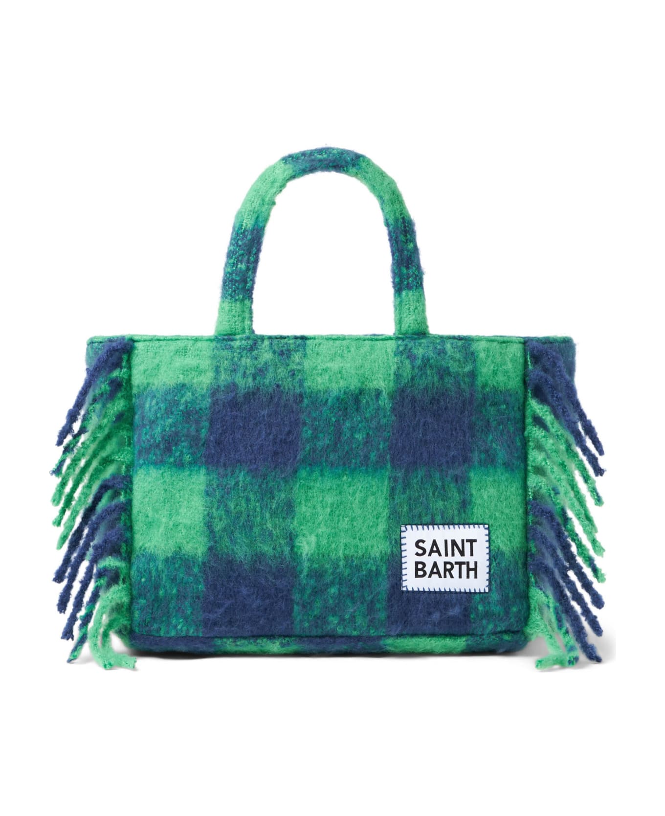 MC2 Saint Barth Colette Handbag With Green Tartan Print - MULTICOLOR