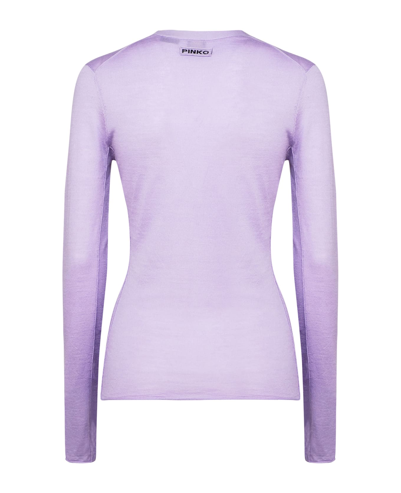 Pinko Sweater In Silk And Wool Yarn - Purple