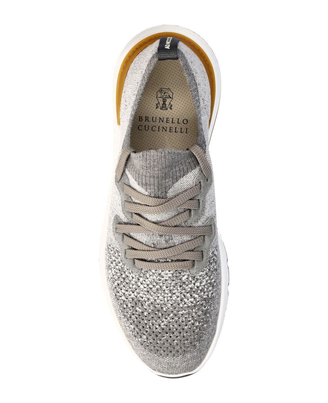 Brunello Cucinelli Lace Up Sock Sneakers - GREY