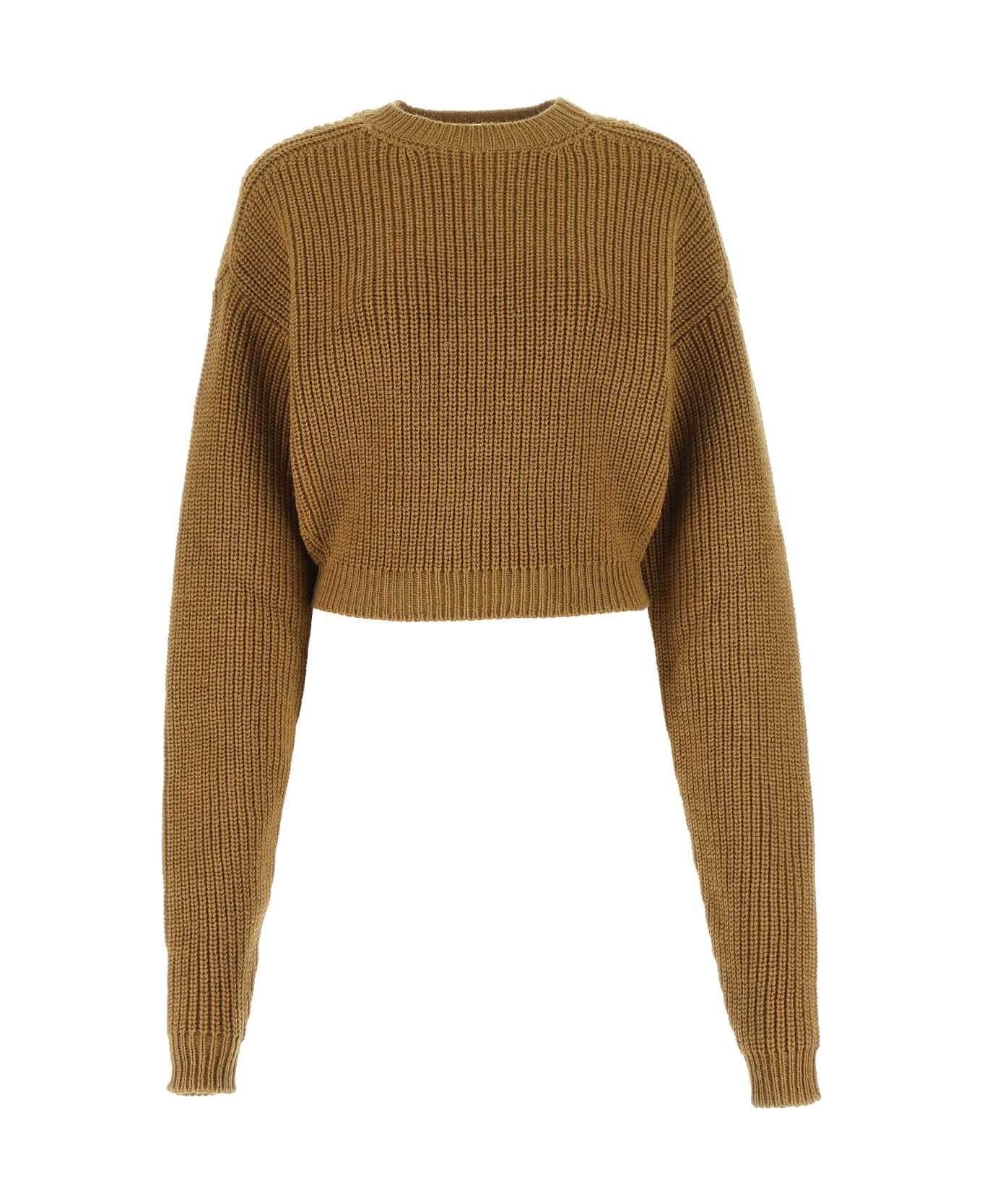 Quira Brown Wool Sweater - Q0031 ニットウェア