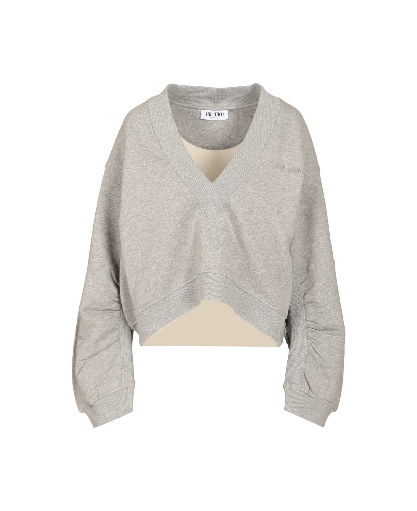 The Attico Fleece Sweatshirt - Light Grey