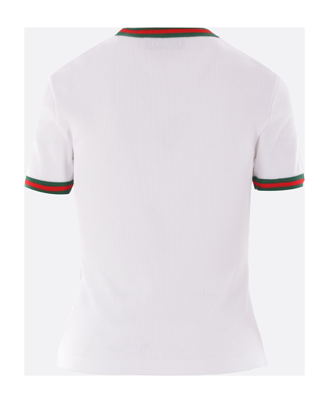 Gucci Ribbed Cotton T-shirt - White