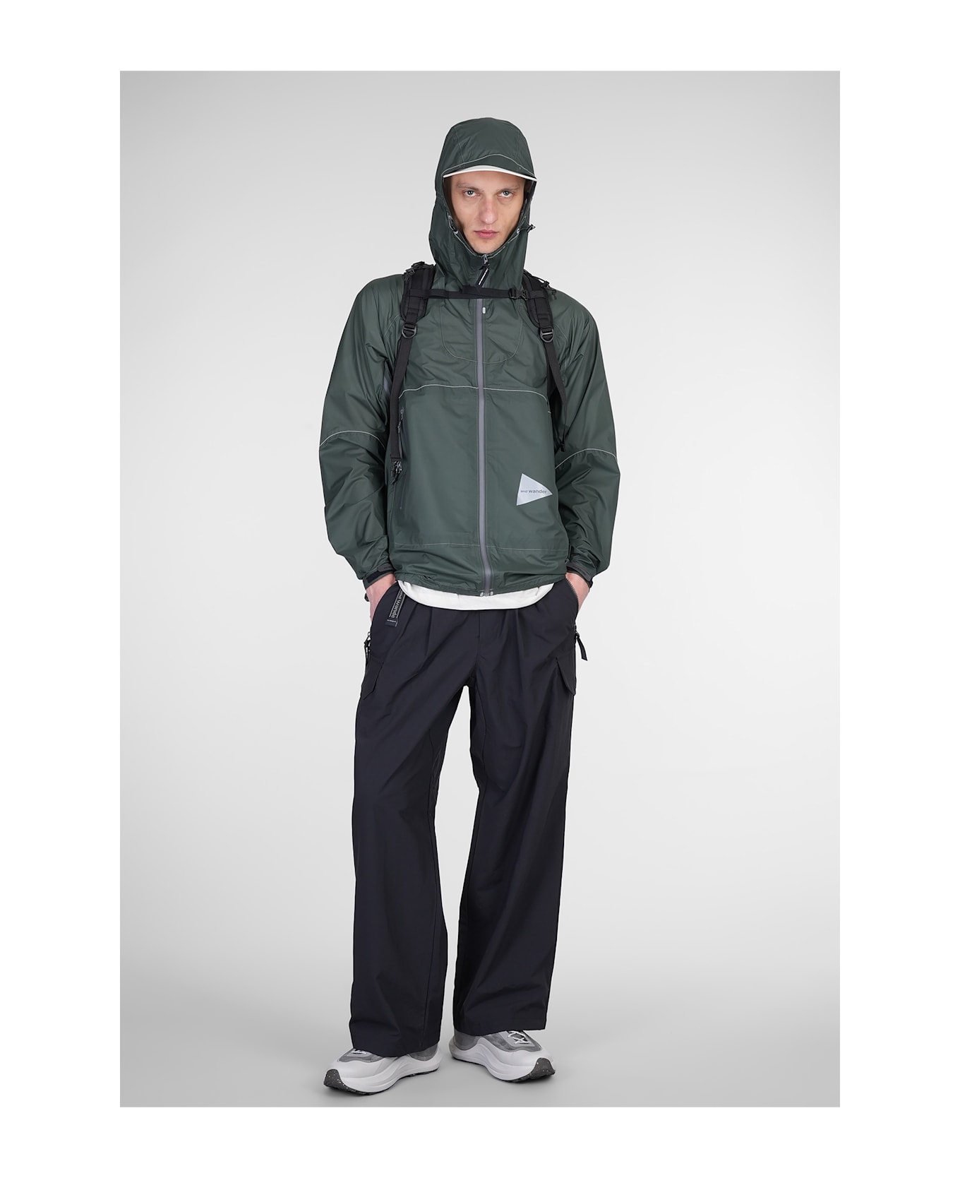 And Wander Casual Jacket In Green Nylon - green